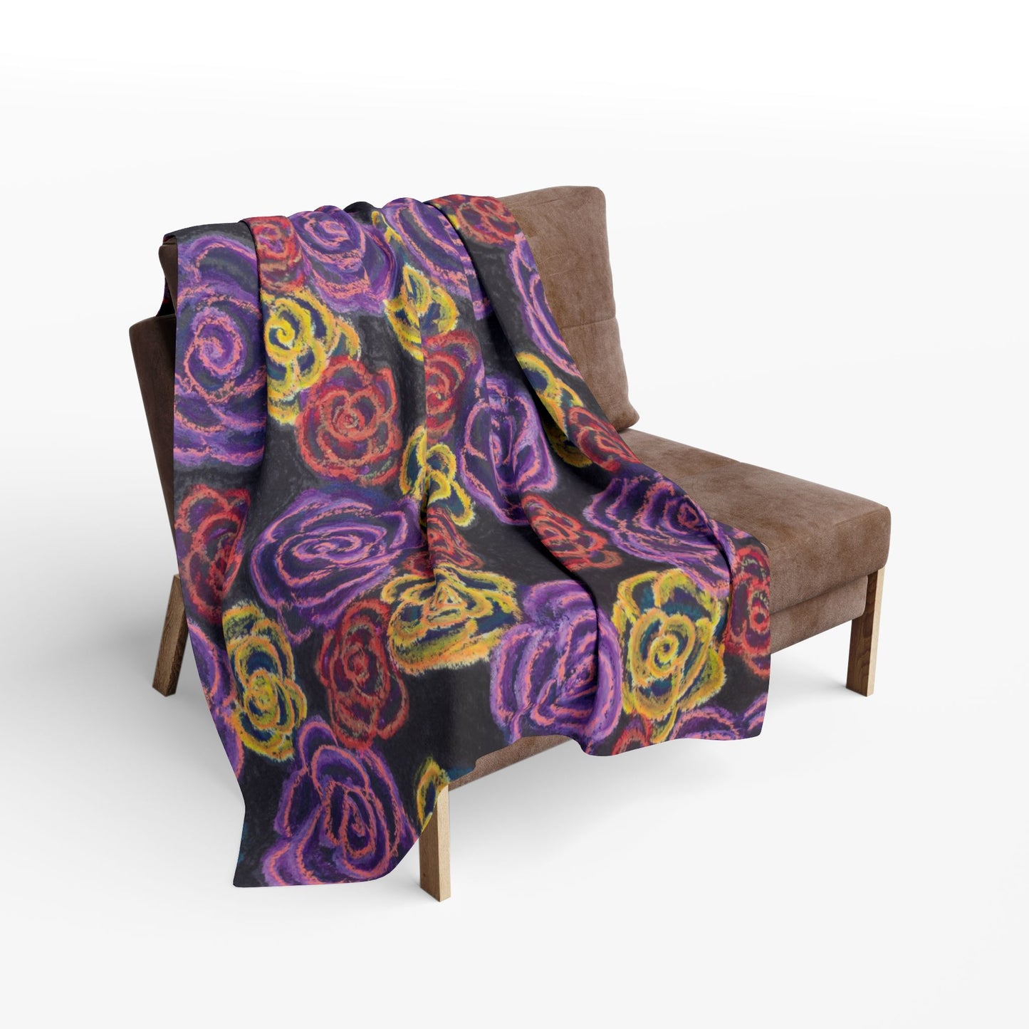 Art Fleece Blanket - Midnight Roses