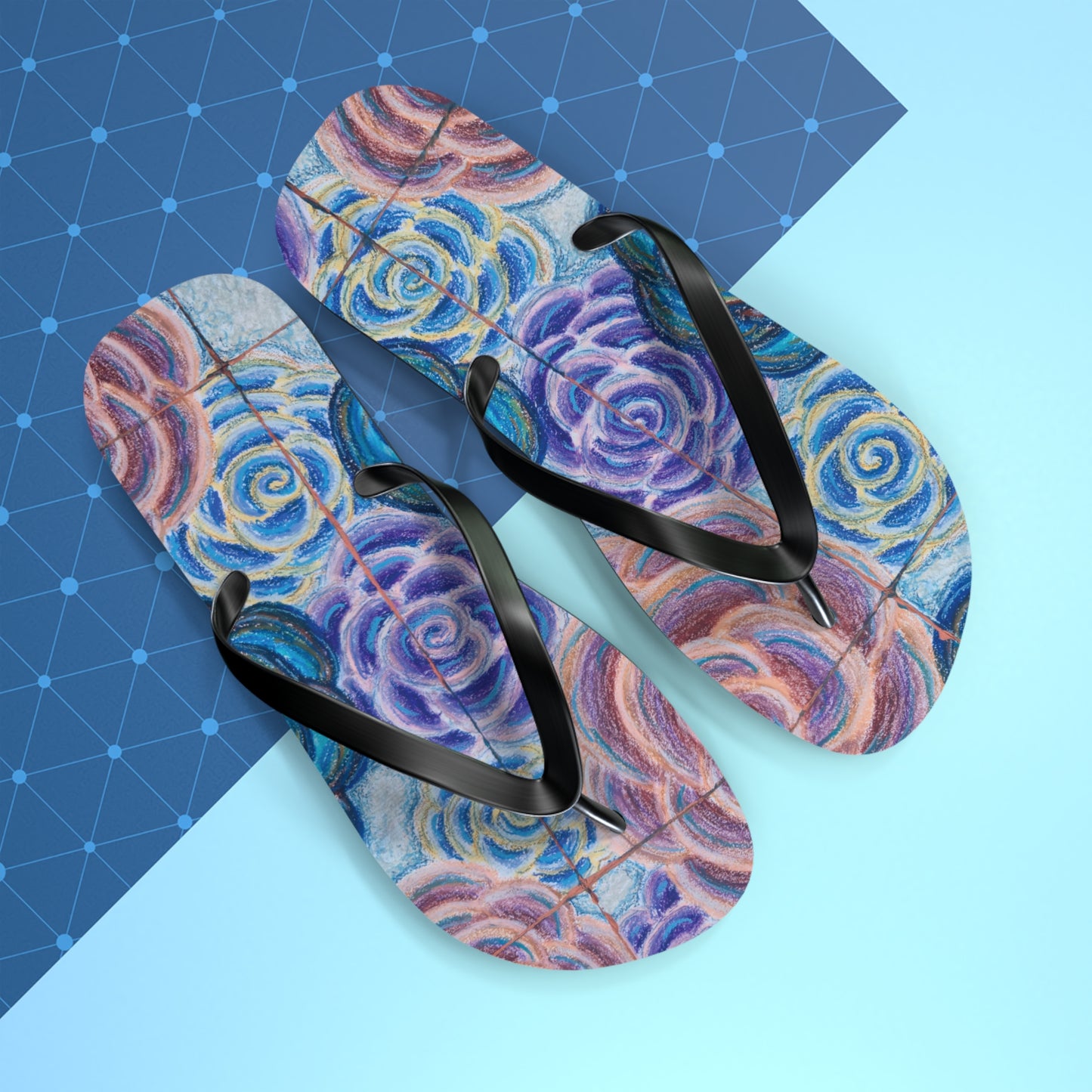 Art Flip Flops - Hometown Roses
