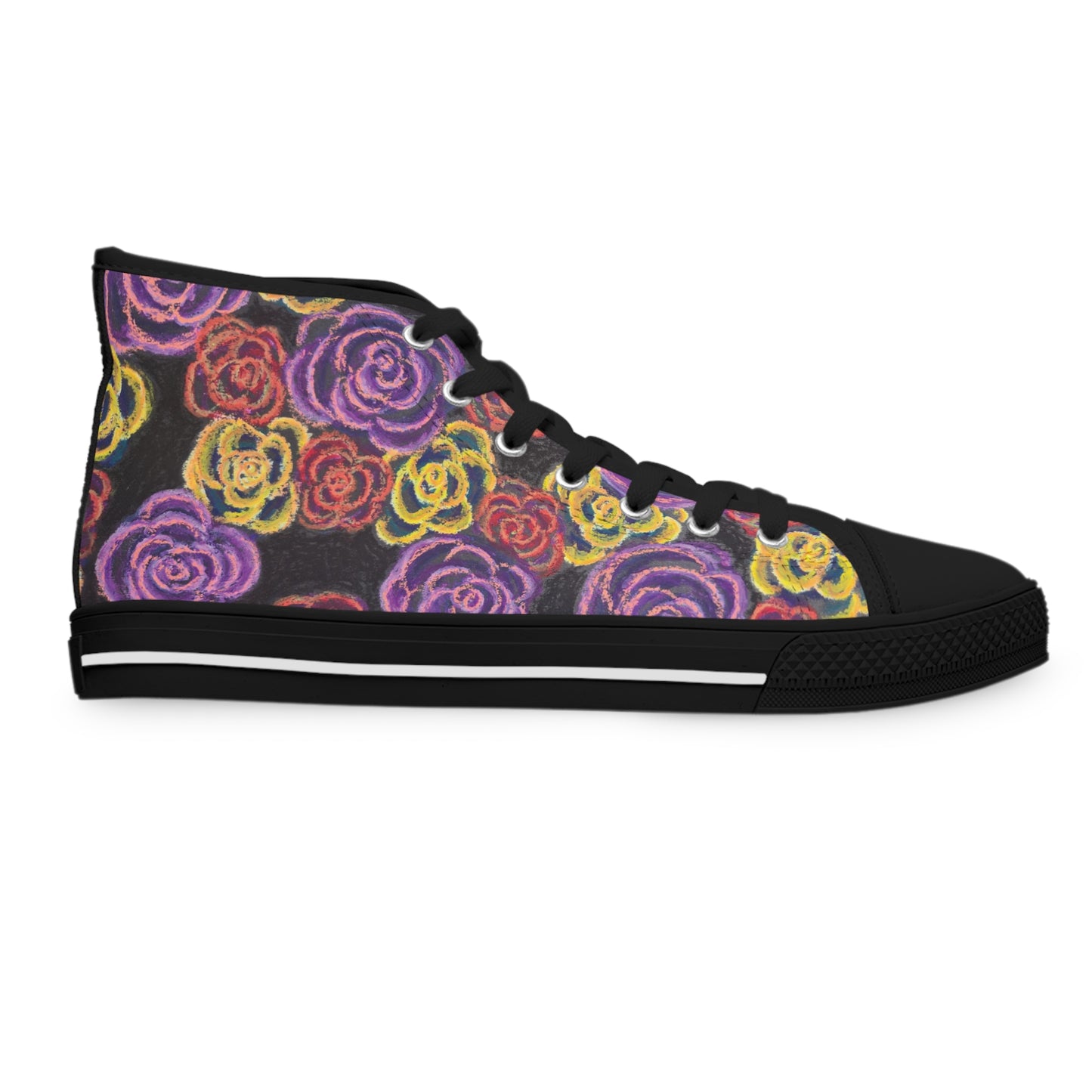 Art High Top Sneakers - Midnight Roses