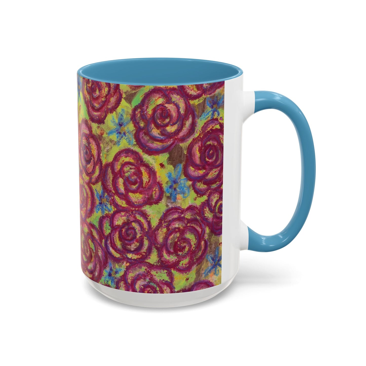 Art Accent Mug - Magenta Roses