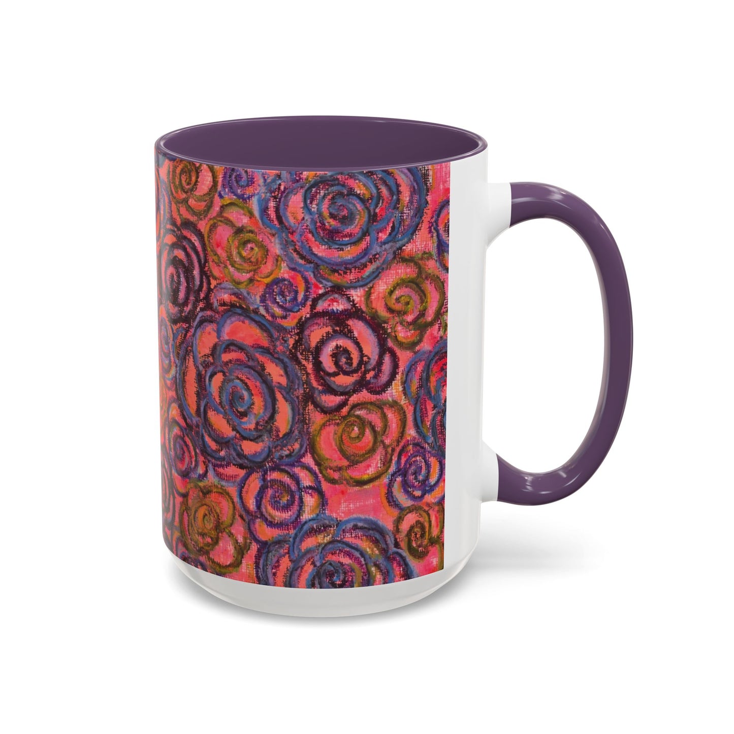 Art Accent Mug - Electric Pink Roses