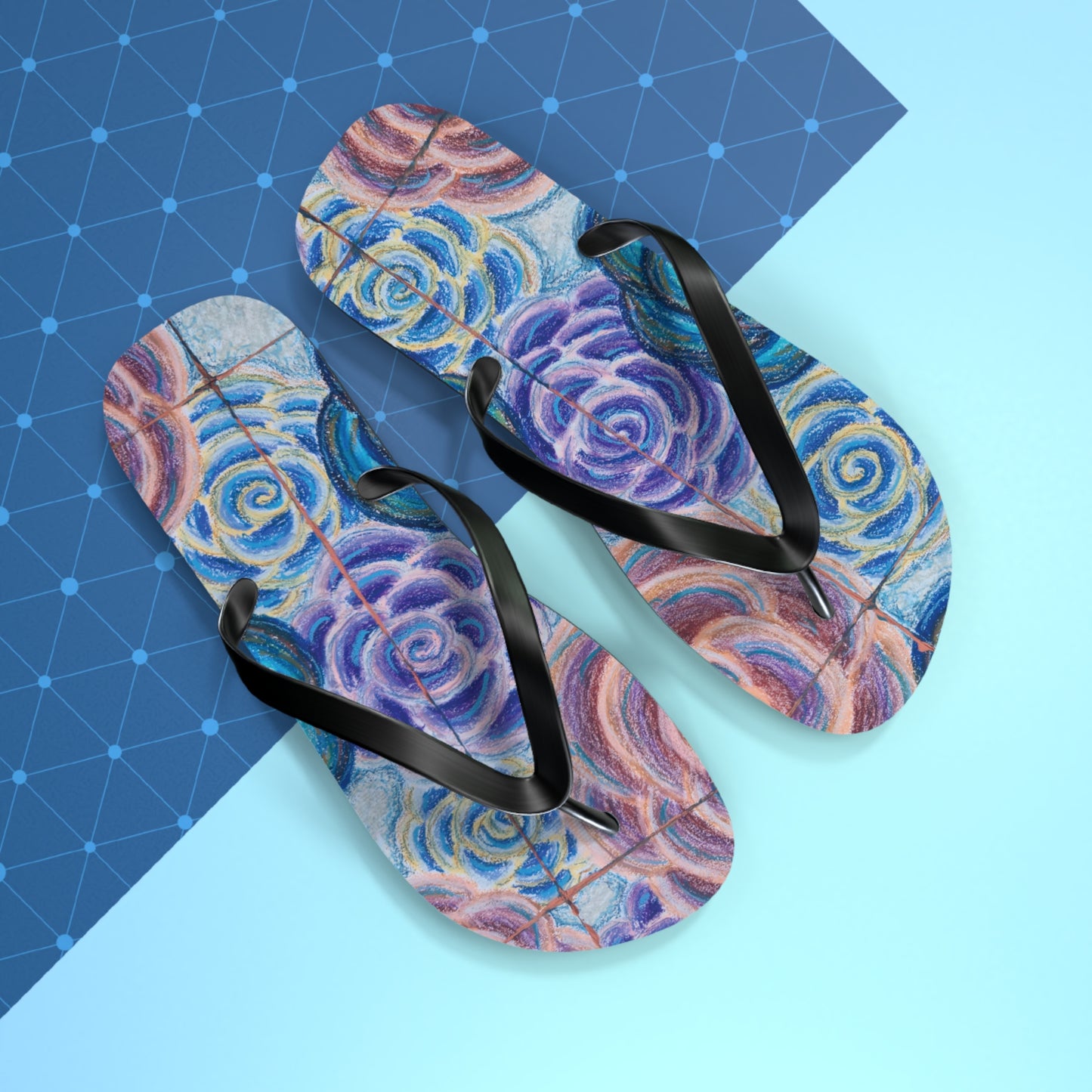 Art Flip Flops - Hometown Roses