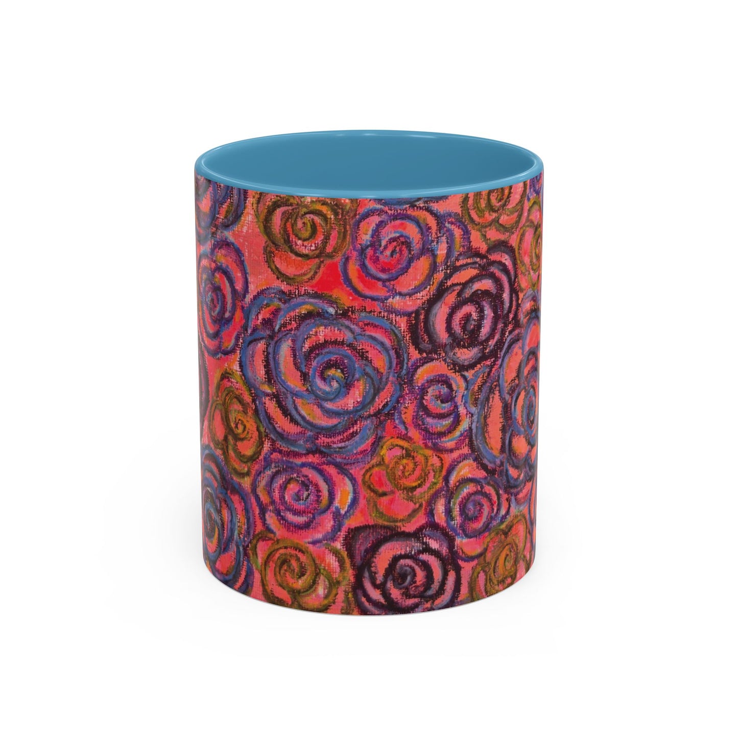 Art Accent Mug - Electric Pink Roses
