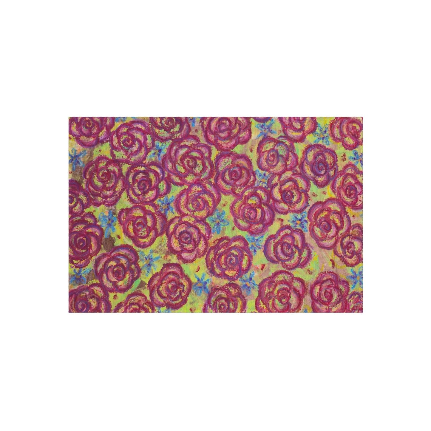 Art Rug - Magenta Roses