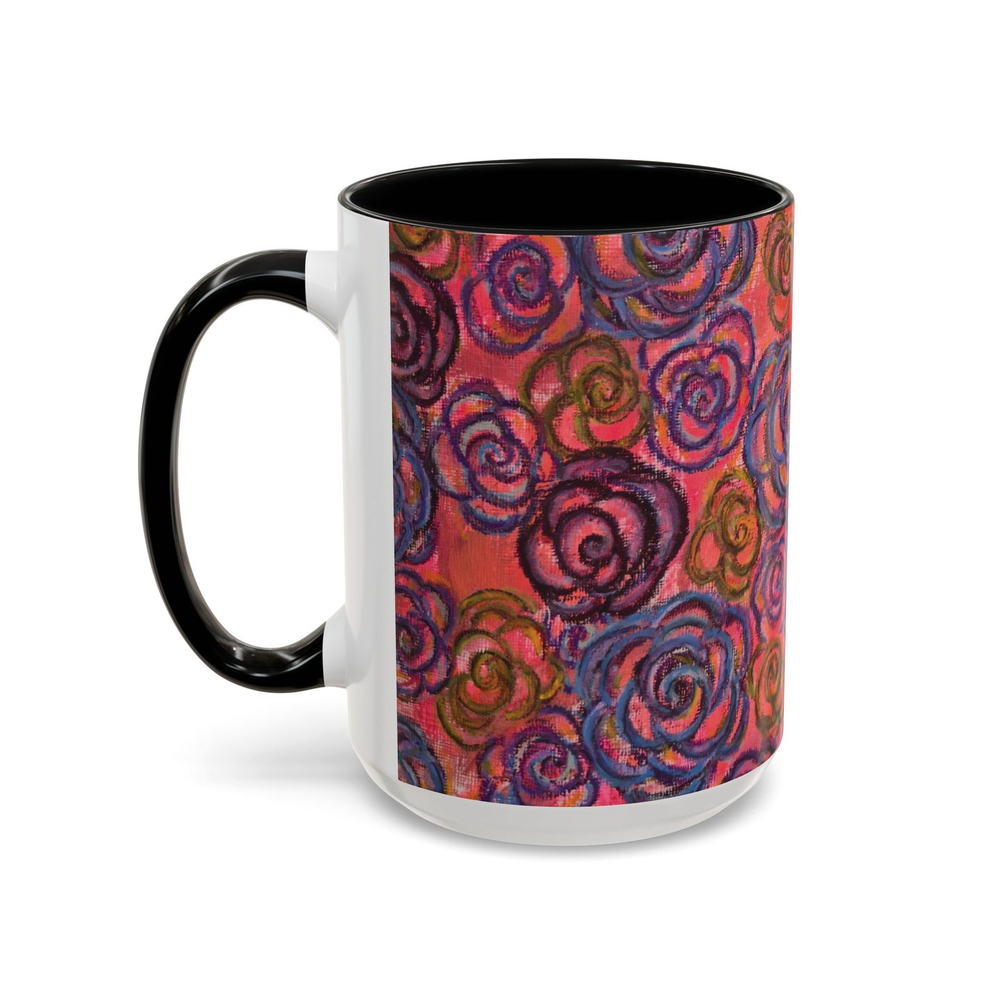 Art Accent Mug - Electric Pink Roses