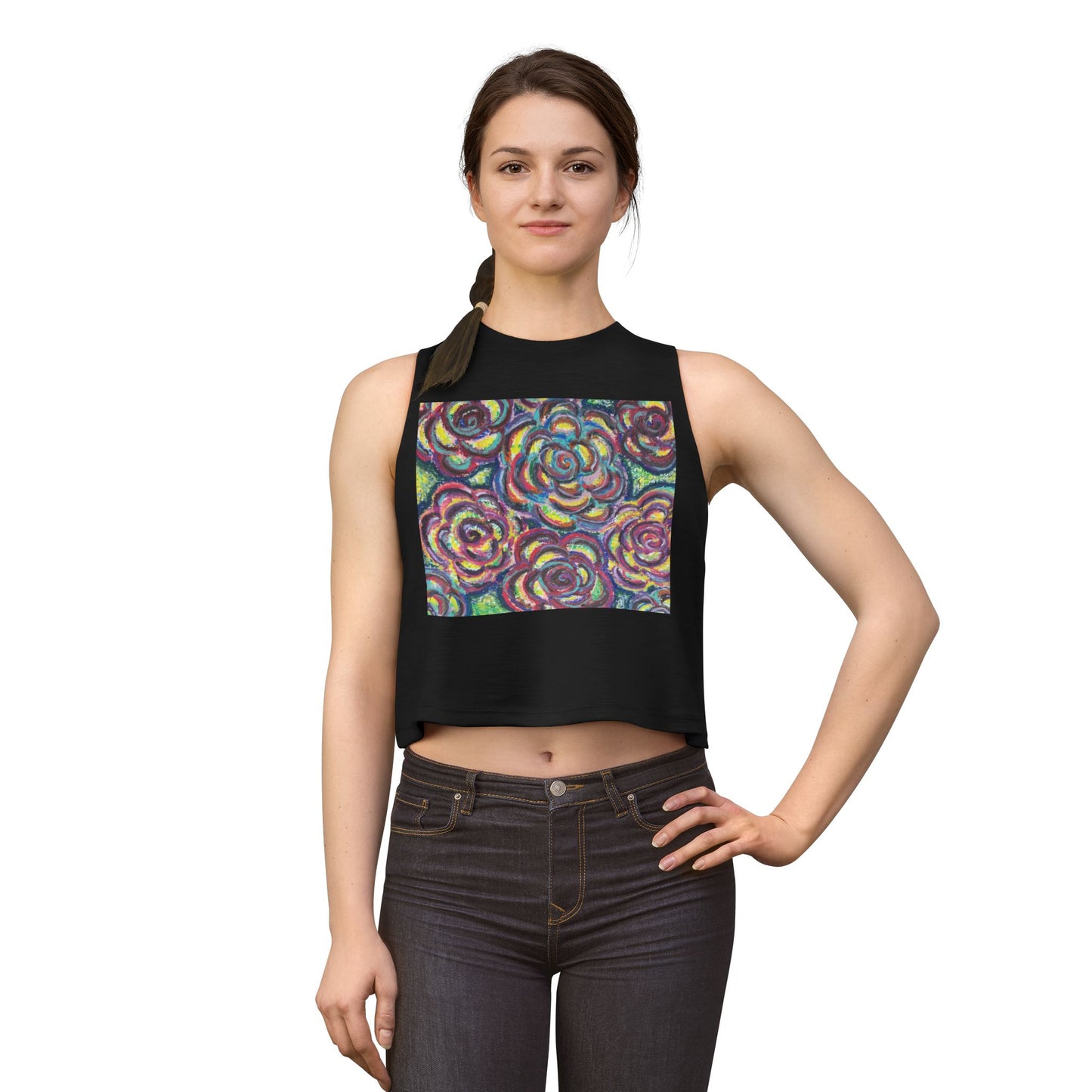 Art Women's Crop Top - Garden Roses