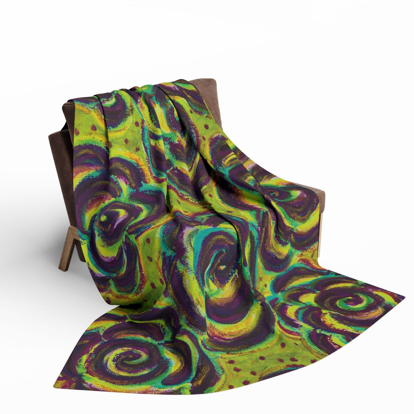 Art Fleece Blanket - Peridot Roses