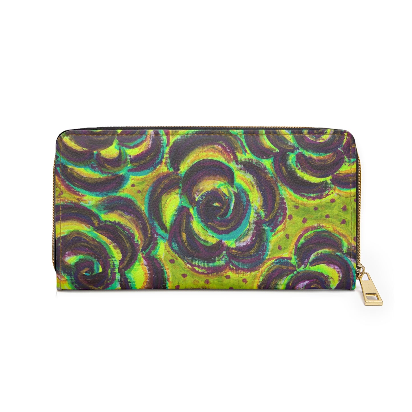 Art Wallet - Peridot Roses