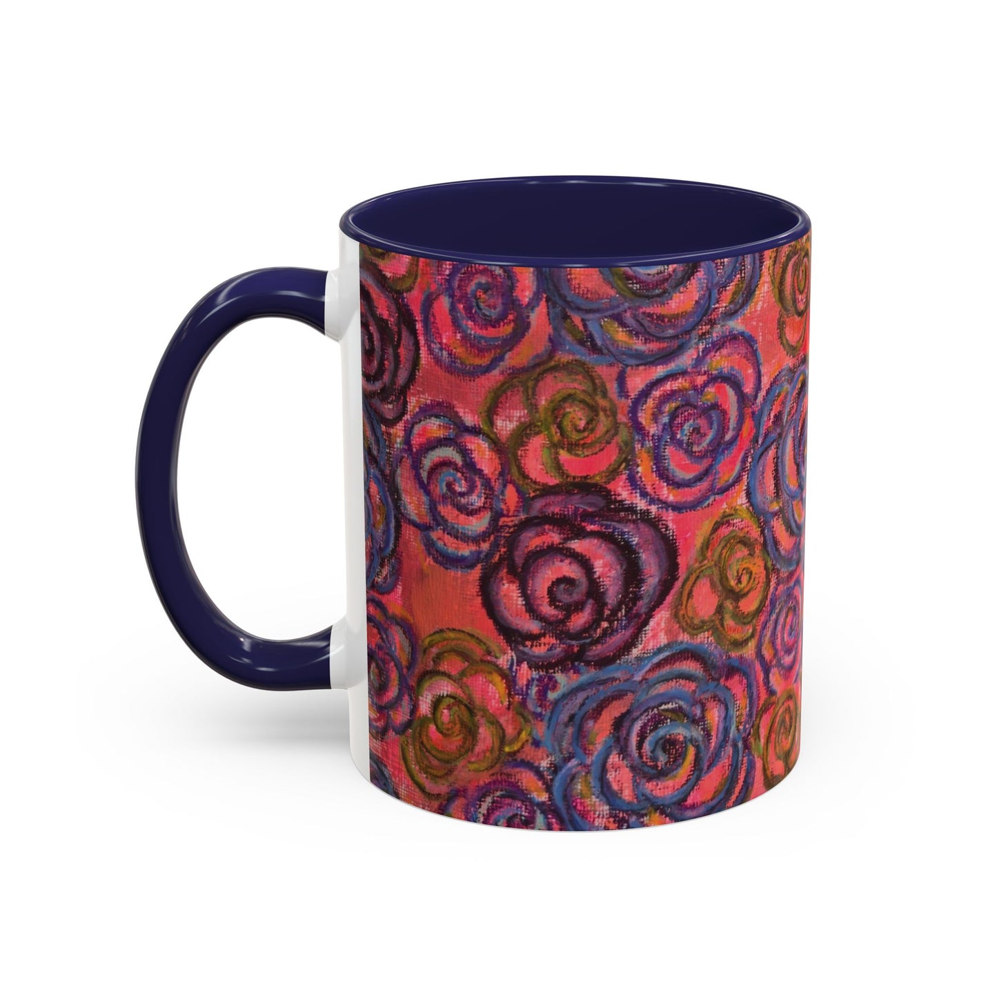 Art Accent Mug - Electric Pink Roses