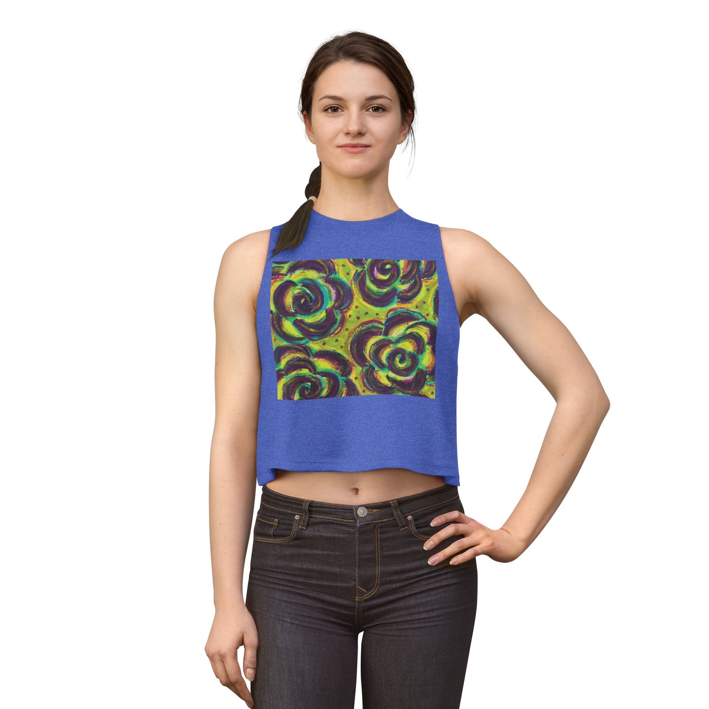 Art Women's Crop Top - Peridot Roses