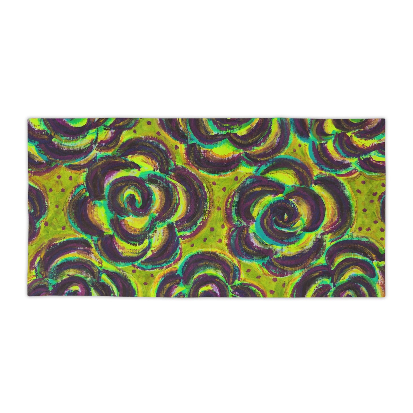 Art Beach Towel - Peridot Roses