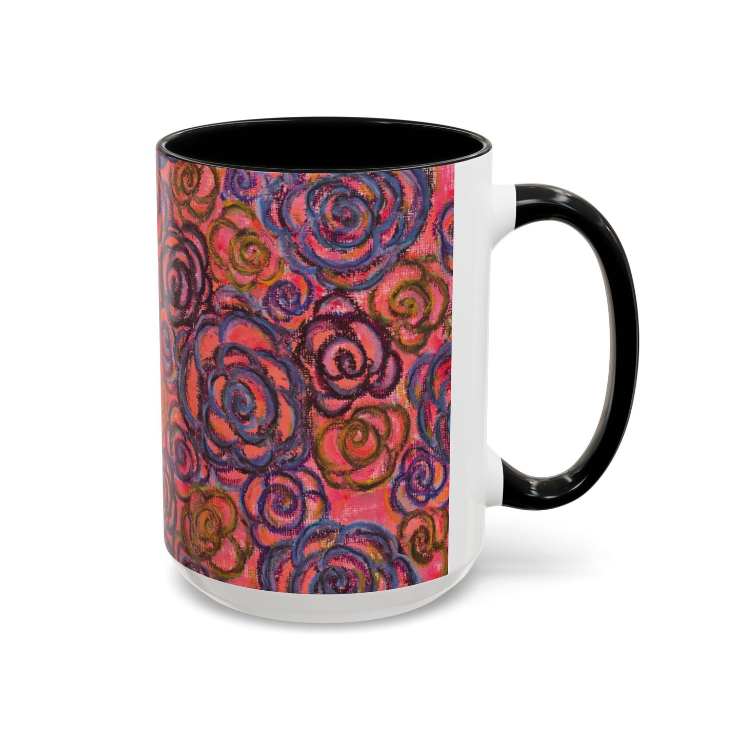 Art Accent Mug - Electric Pink Roses