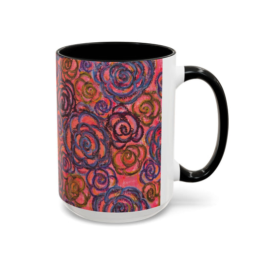 Art Accent Mug - Electric Pink Roses