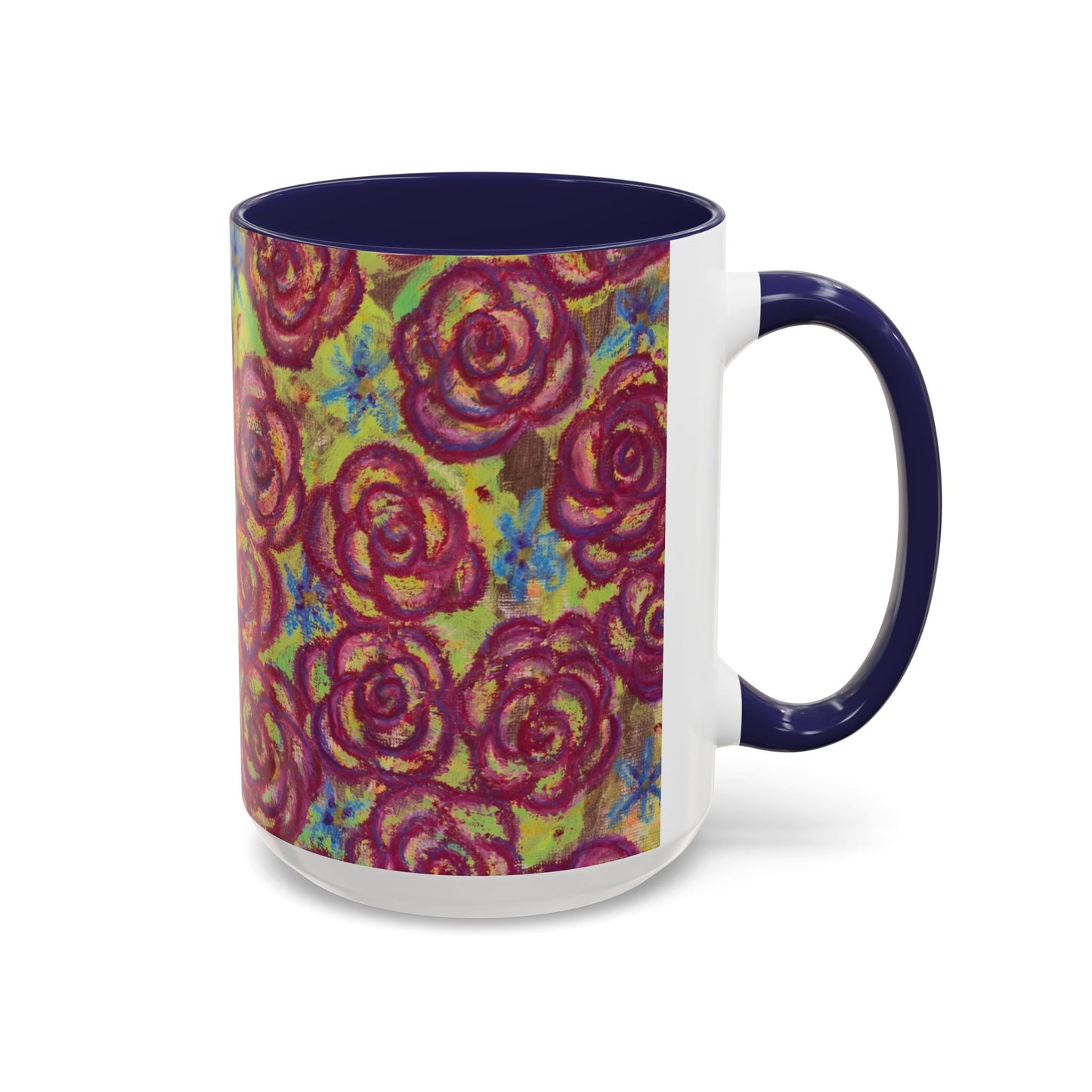 Art Accent Mug - Magenta Roses