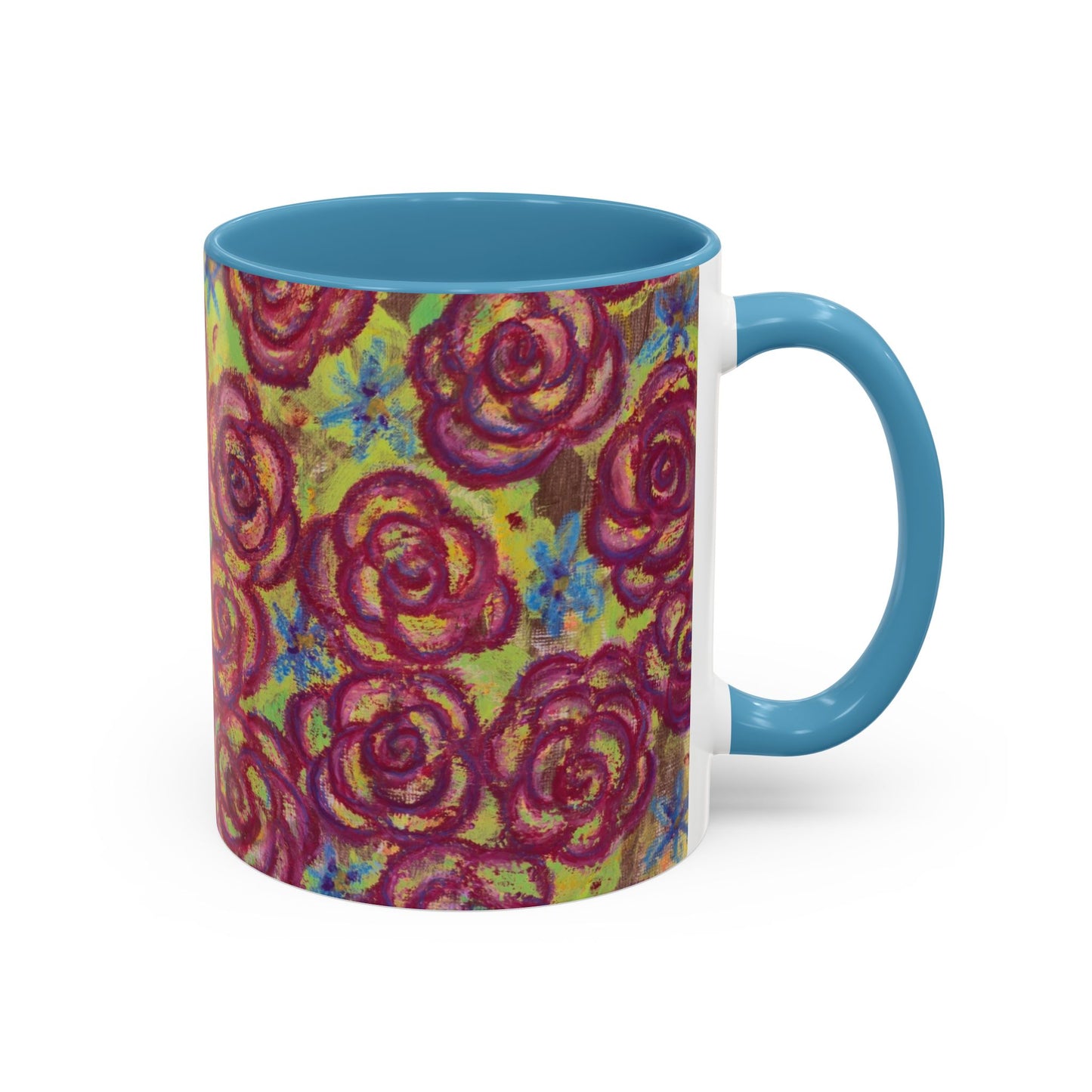 Art Accent Mug - Magenta Roses