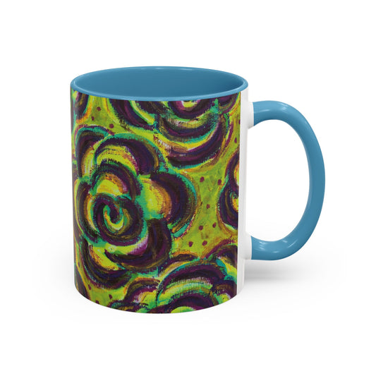 Art Accent Mug -  Peridot Roses