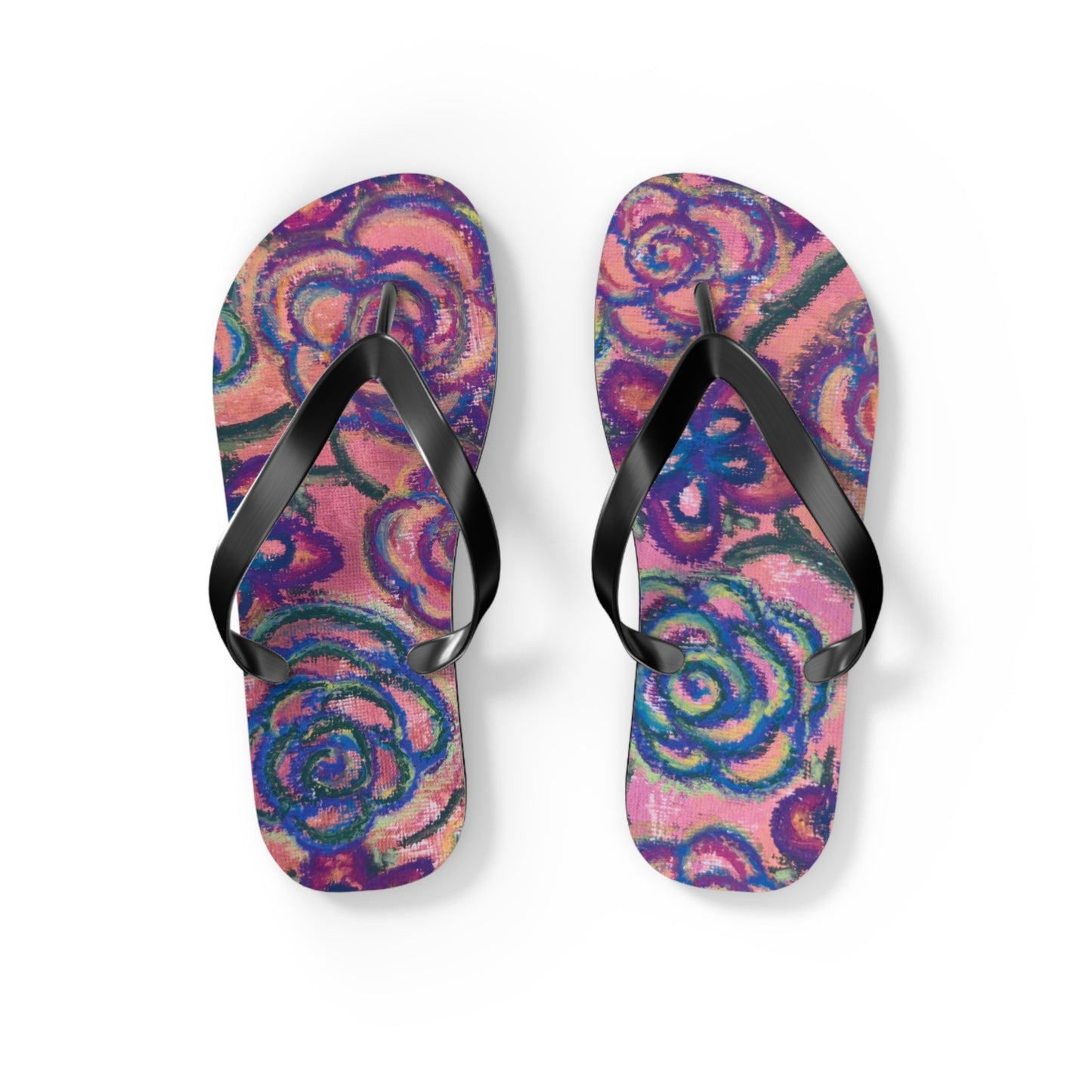 Art Flip Flops - Mystical Roses