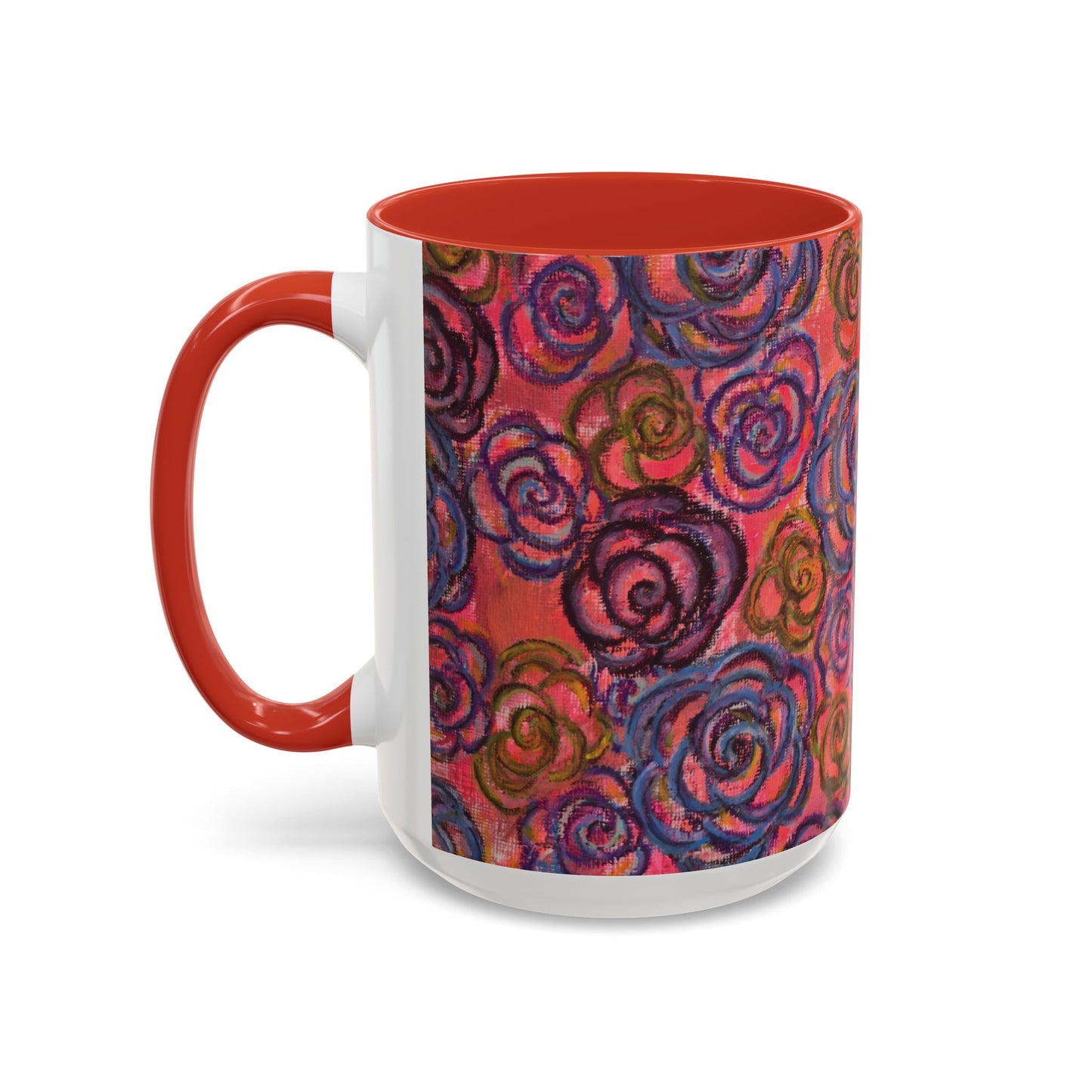 Art Accent Mug - Electric Pink Roses