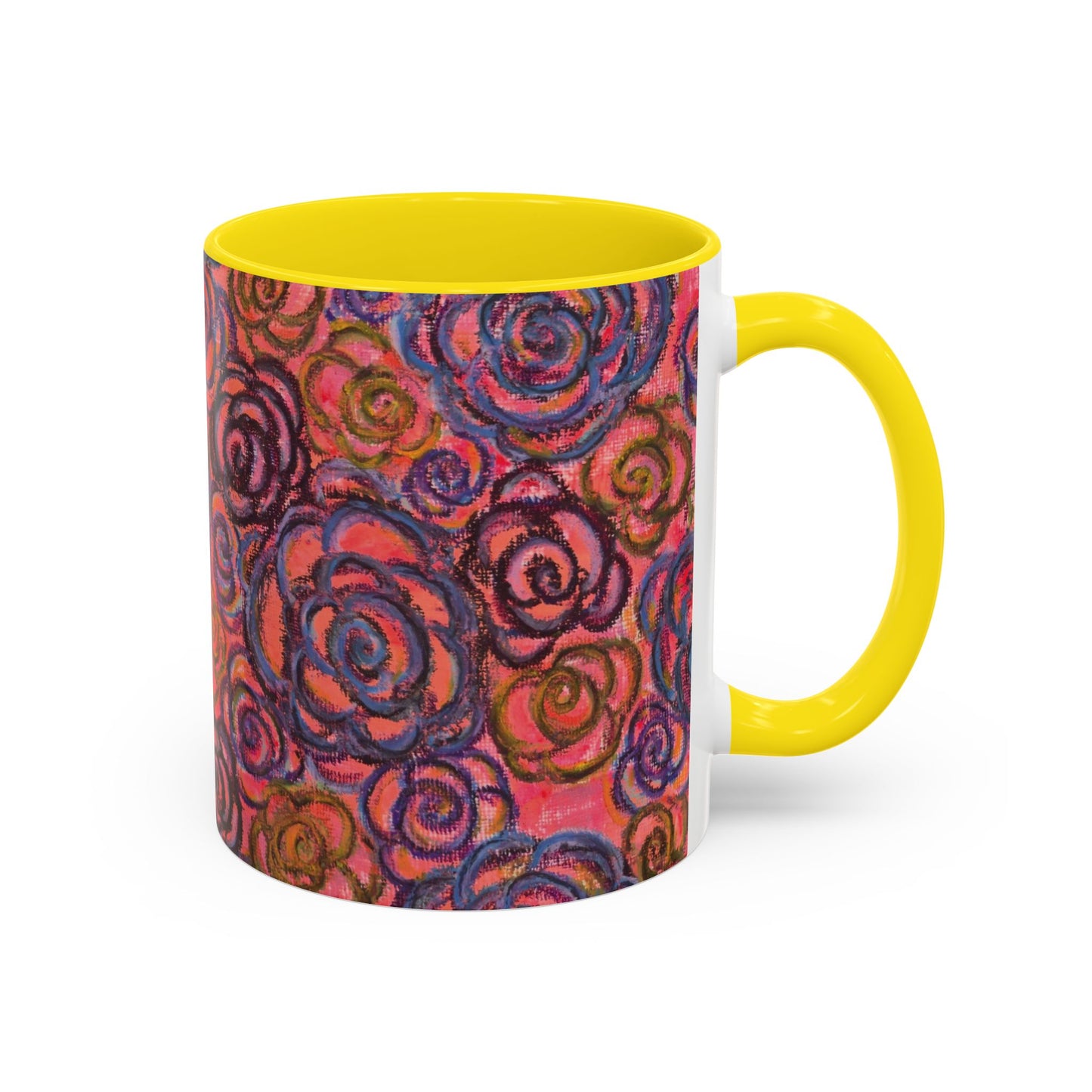 Art Accent Mug - Electric Pink Roses