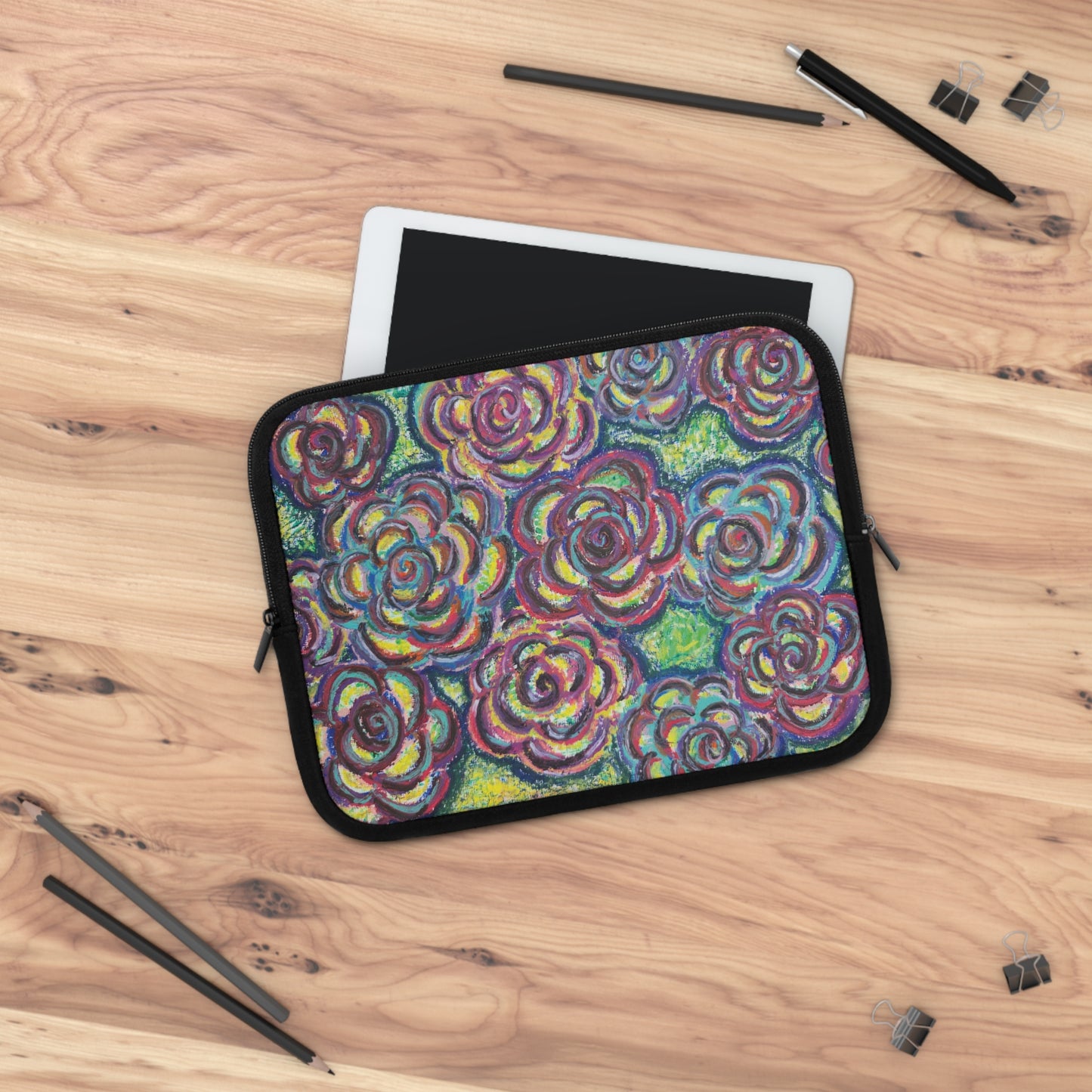 Art Laptop/Tablet Sleeve - Garden Roses