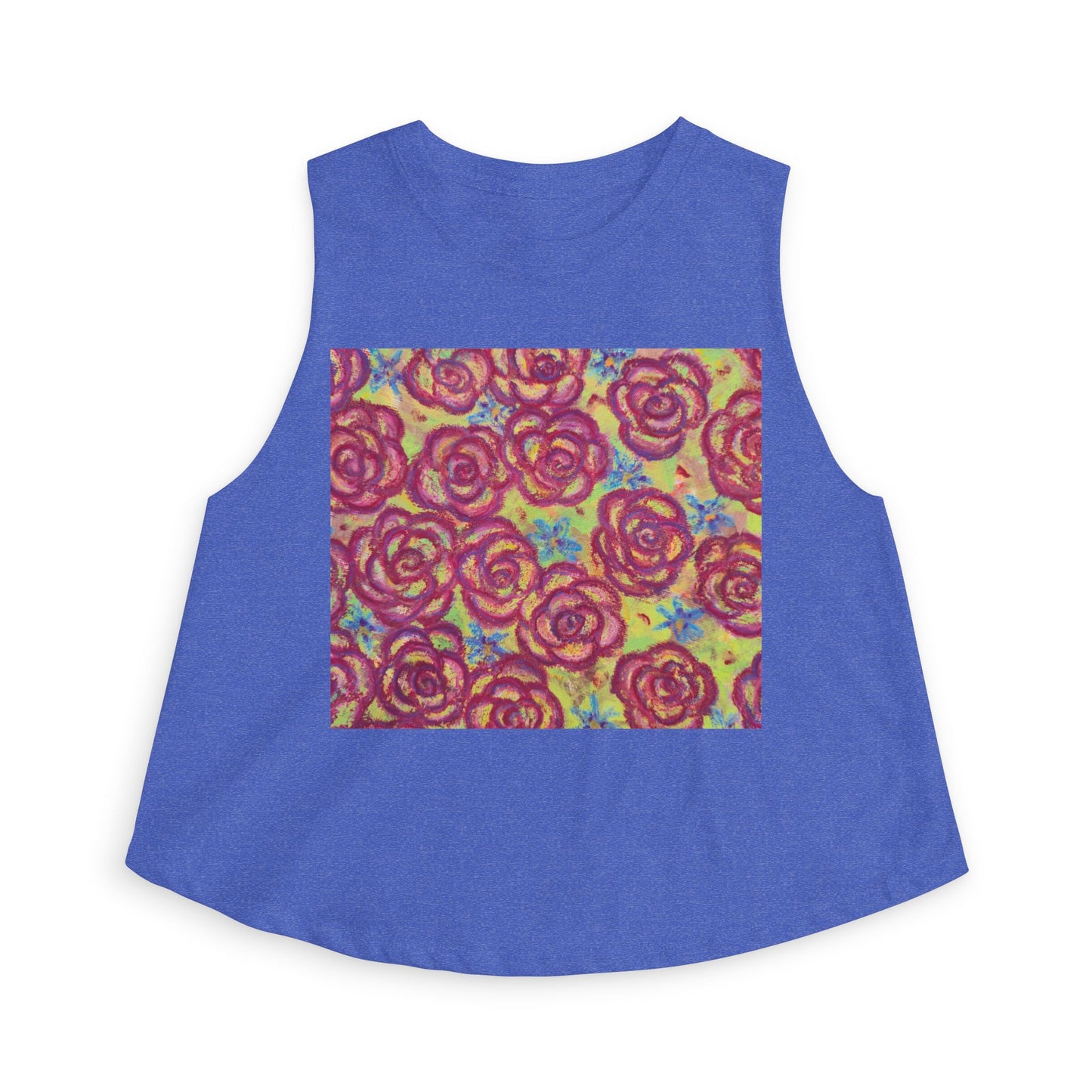 Art Women's Crop Top - Magenta Roses