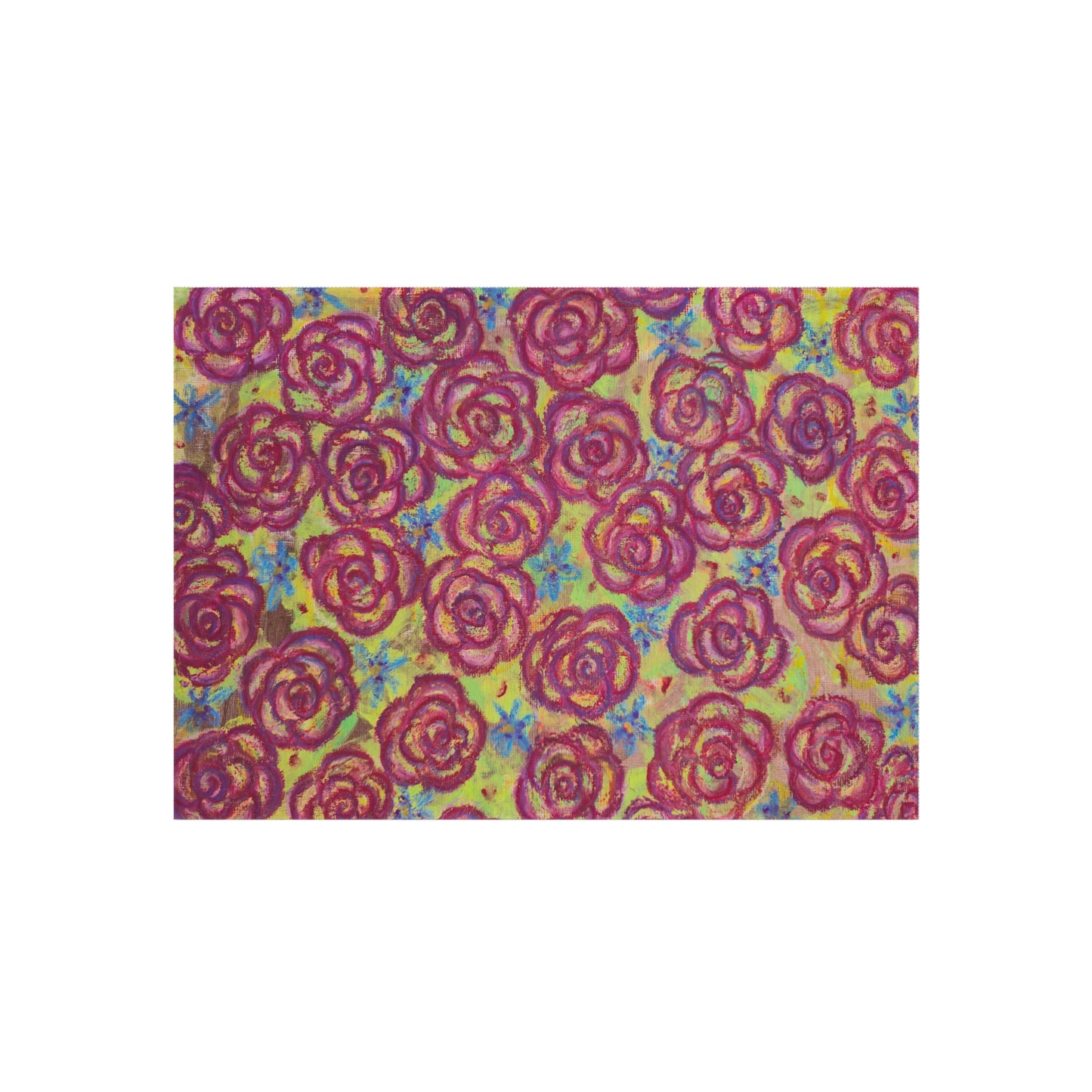 Art Rug - Magenta Roses