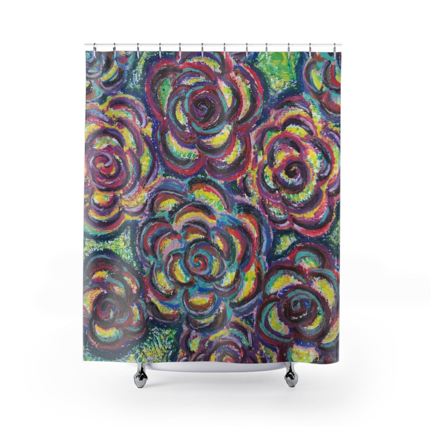 Art Shower Curtain - Garden Roses