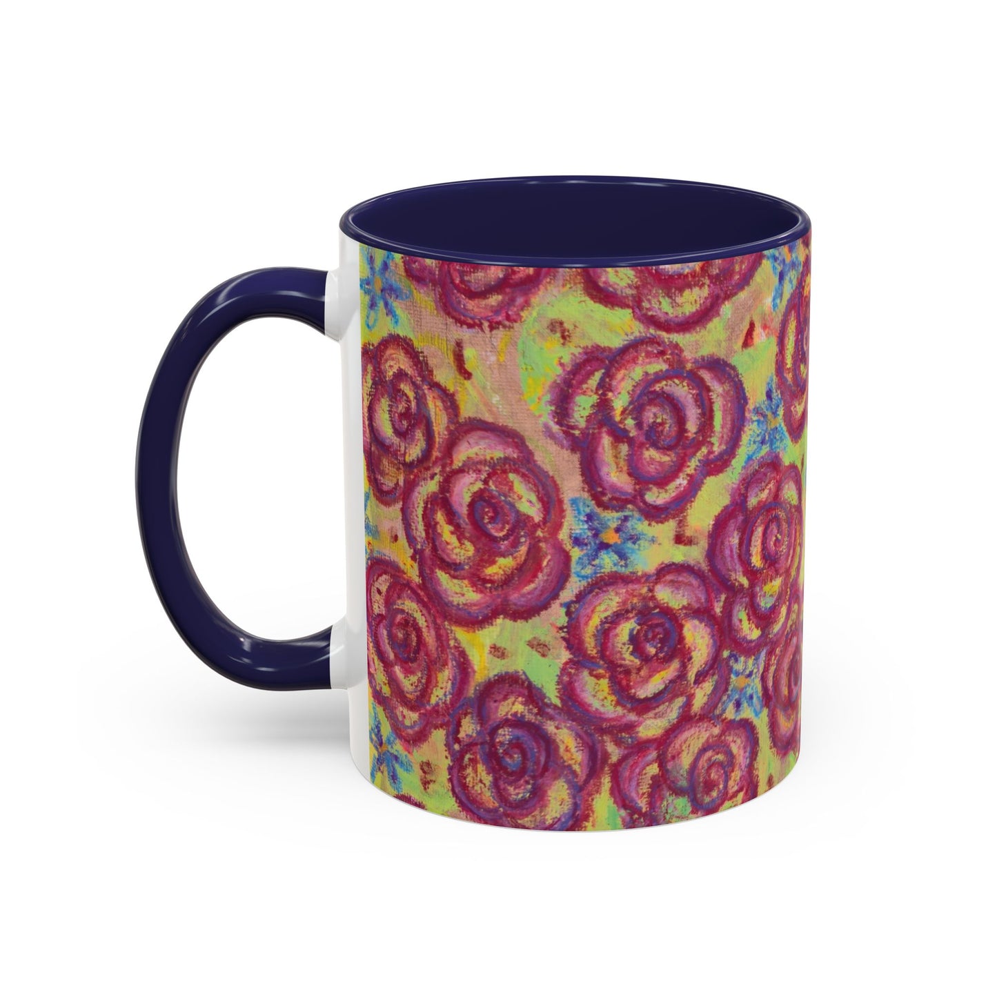 Art Accent Mug - Magenta Roses