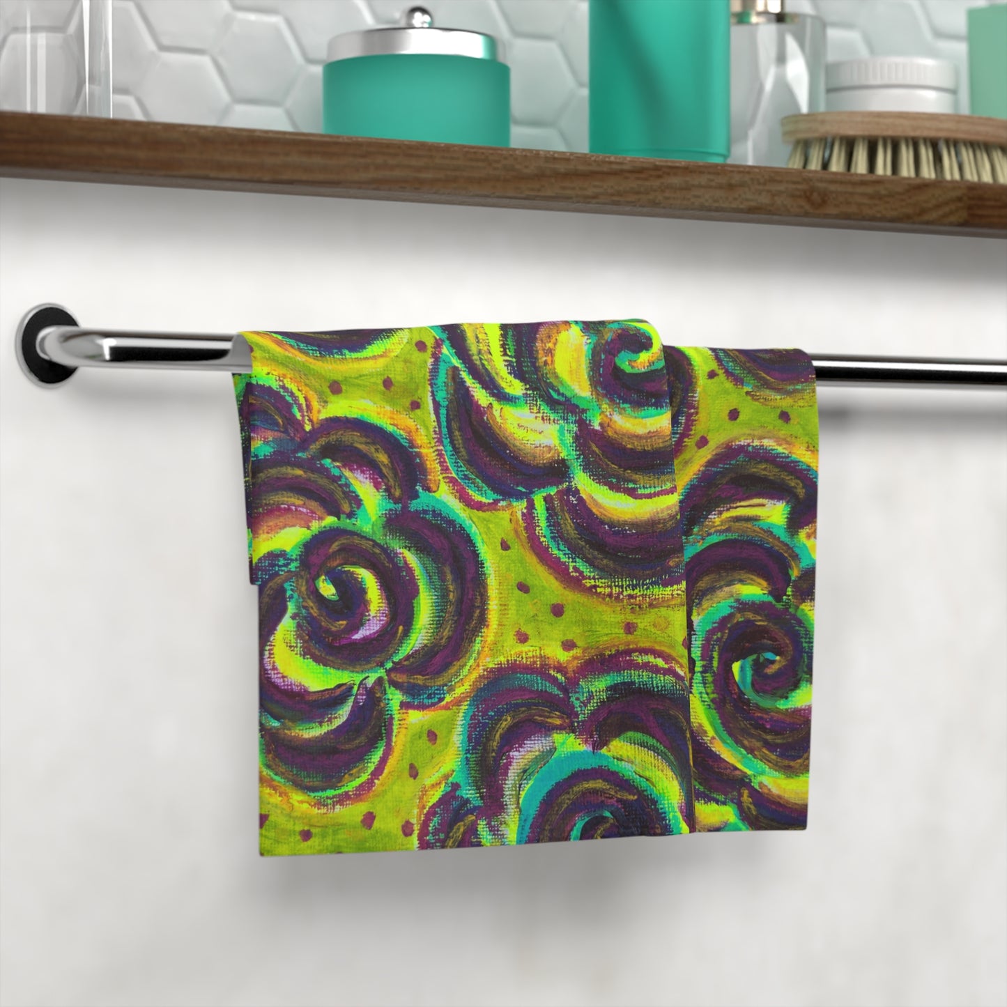 Art Face Towel - Peridot Roses