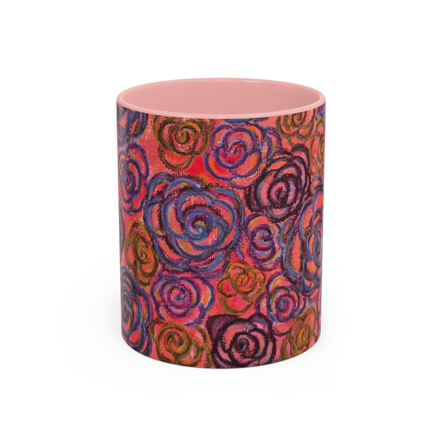 Art Accent Mug - Electric Pink Roses