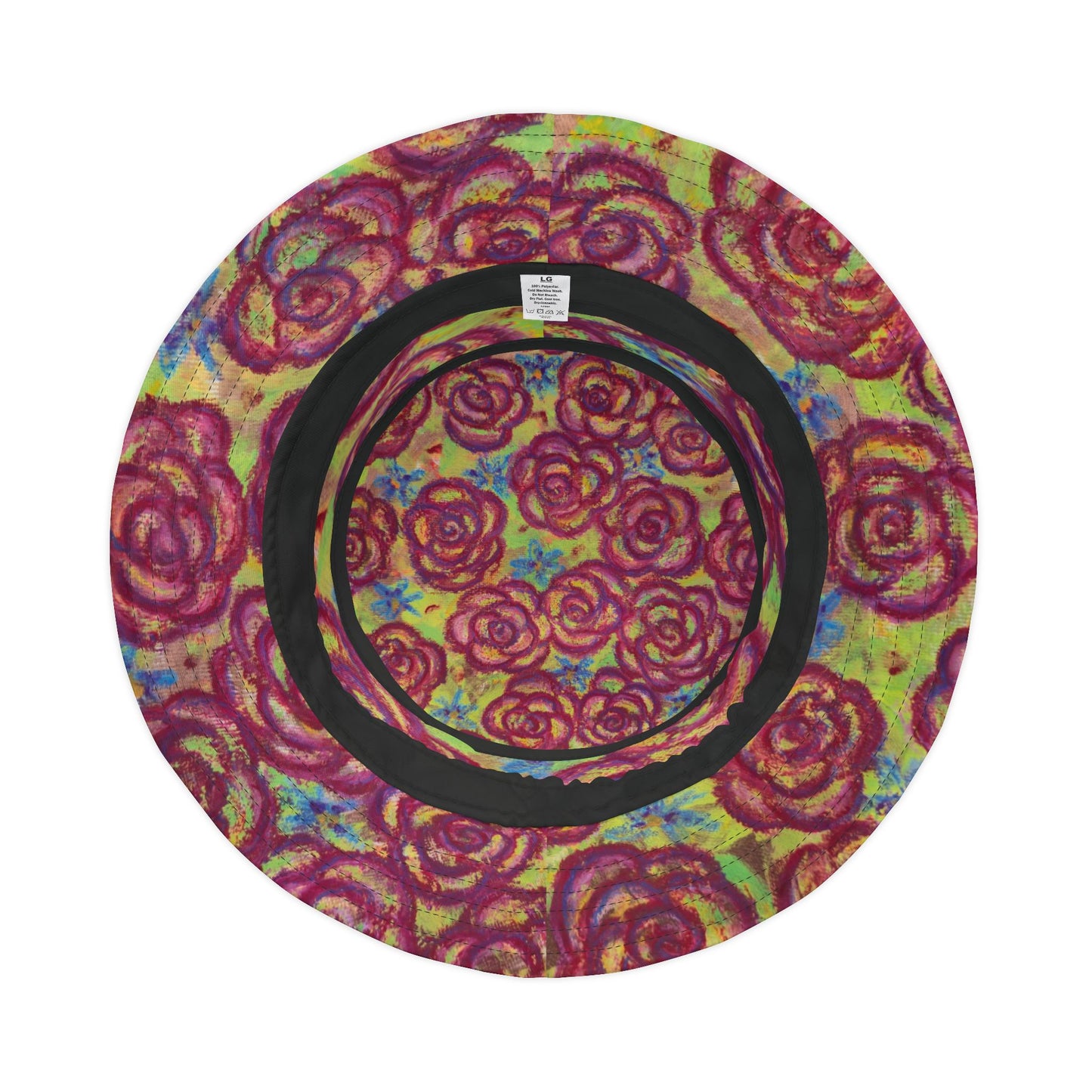 Art Bucket Hat - Magenta Roses