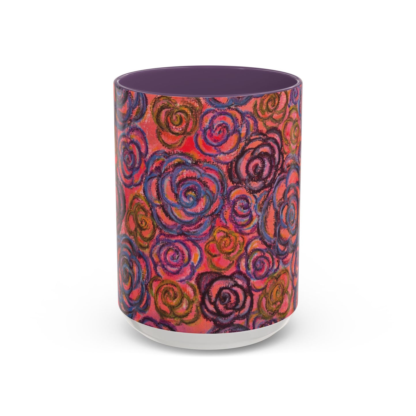 Art Accent Mug - Electric Pink Roses