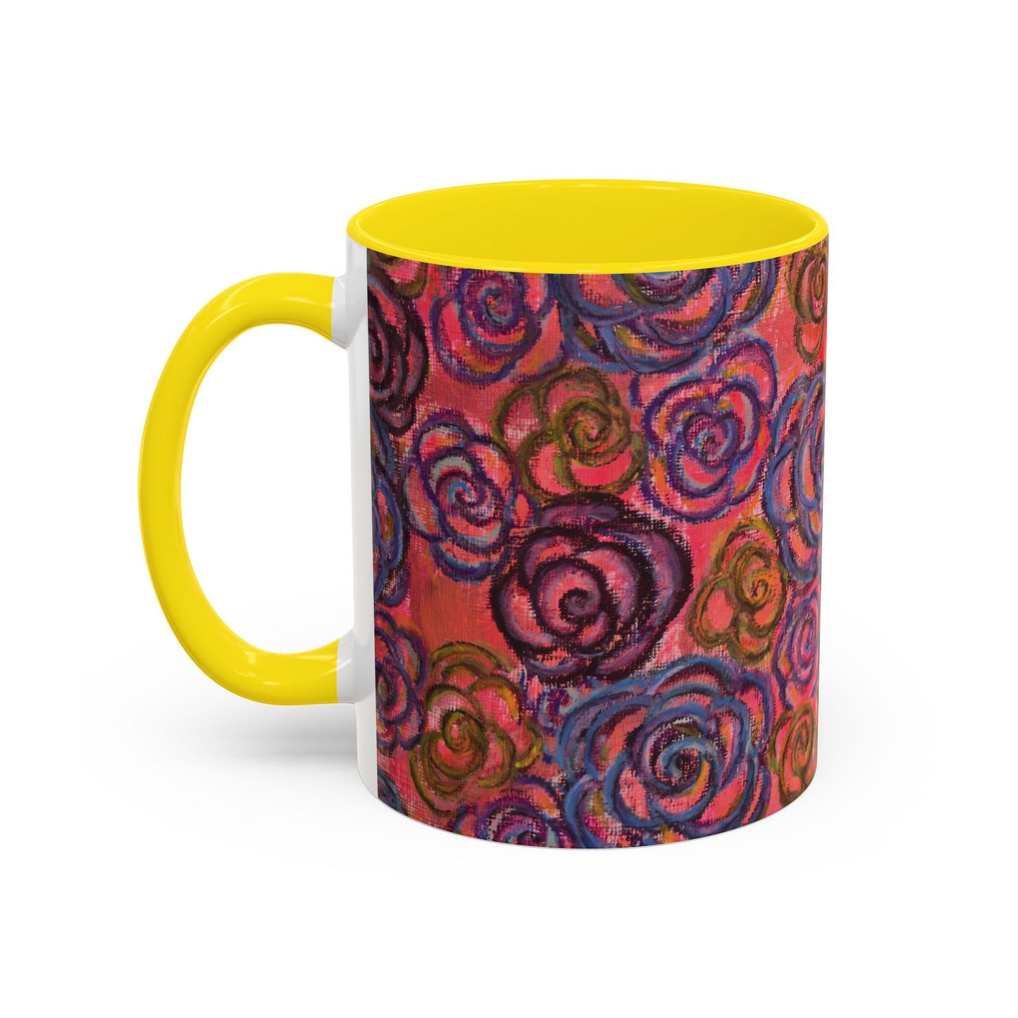 Art Accent Mug - Electric Pink Roses