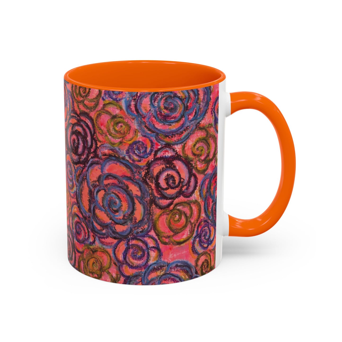 Art Accent Mug - Electric Pink Roses