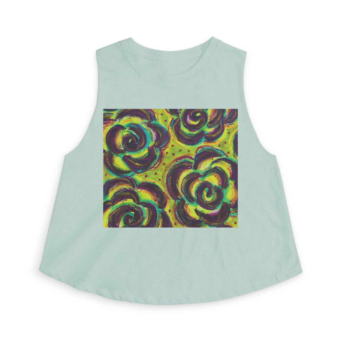Art Women's Crop Top - Peridot Roses