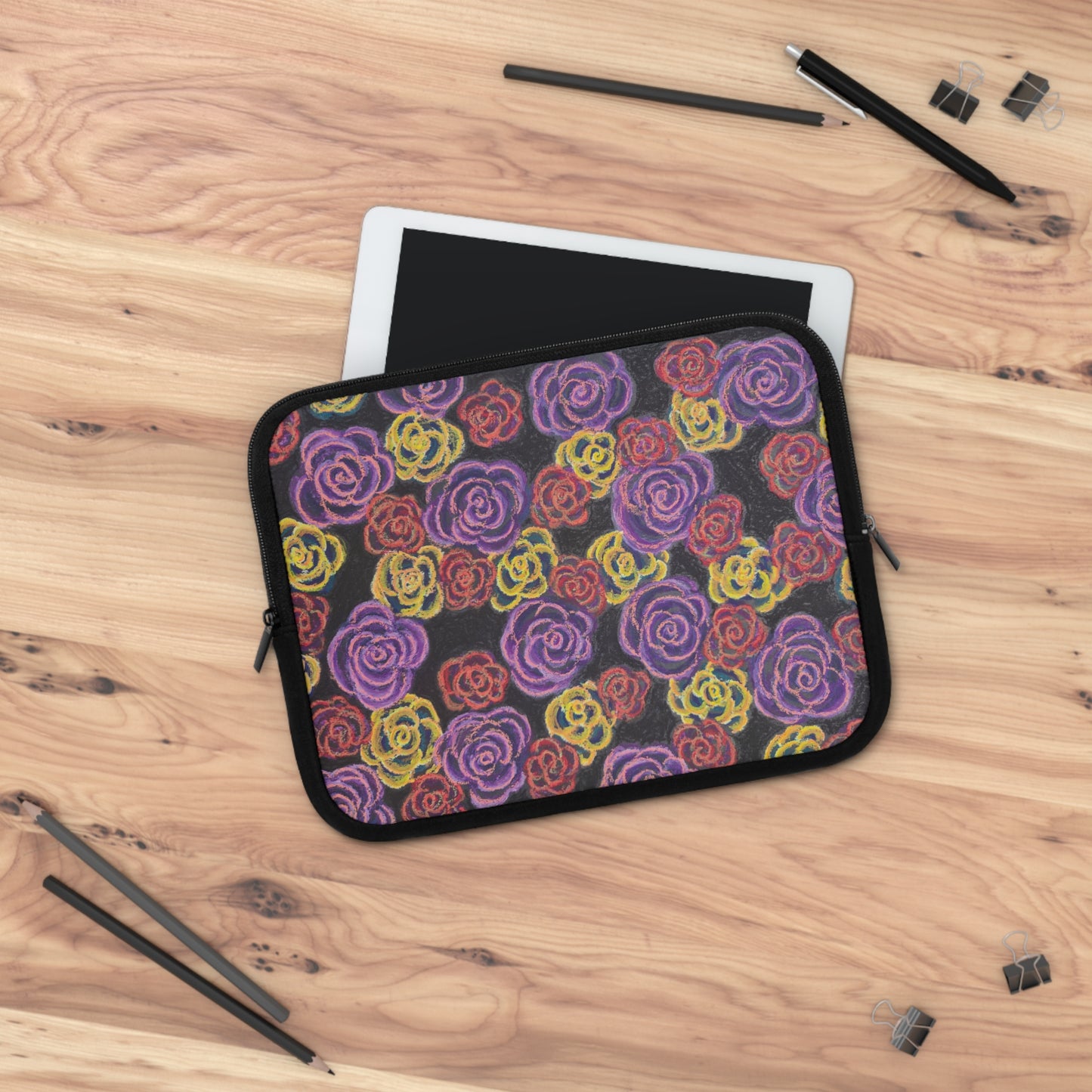 Art Laptop/Tablet Sleeve - Midnight Roses