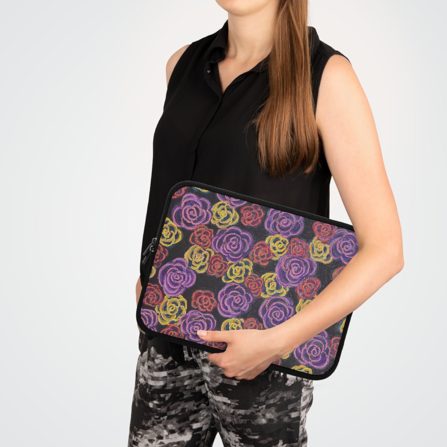 Art Laptop/Tablet Sleeve - Midnight Roses