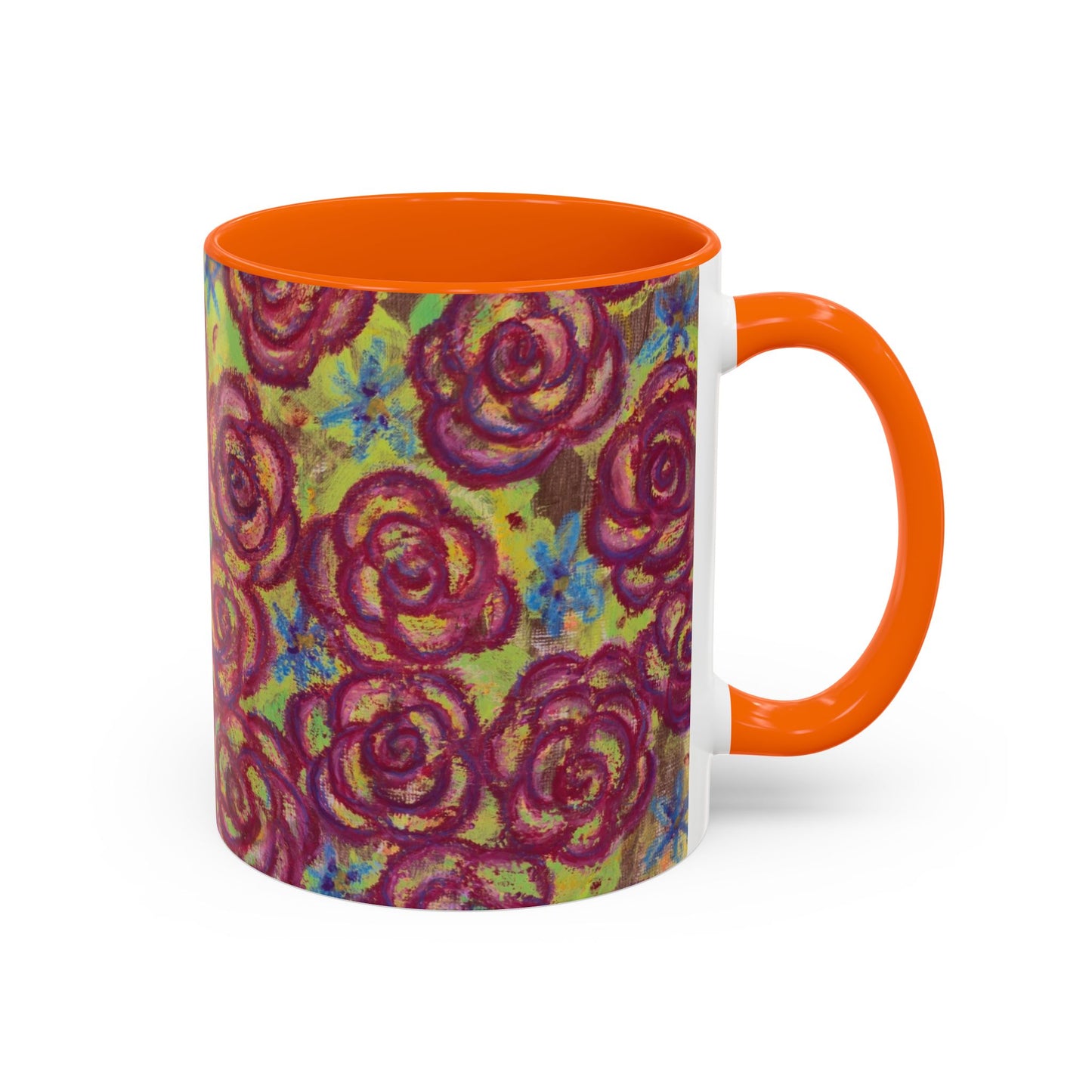 Art Accent Mug - Magenta Roses