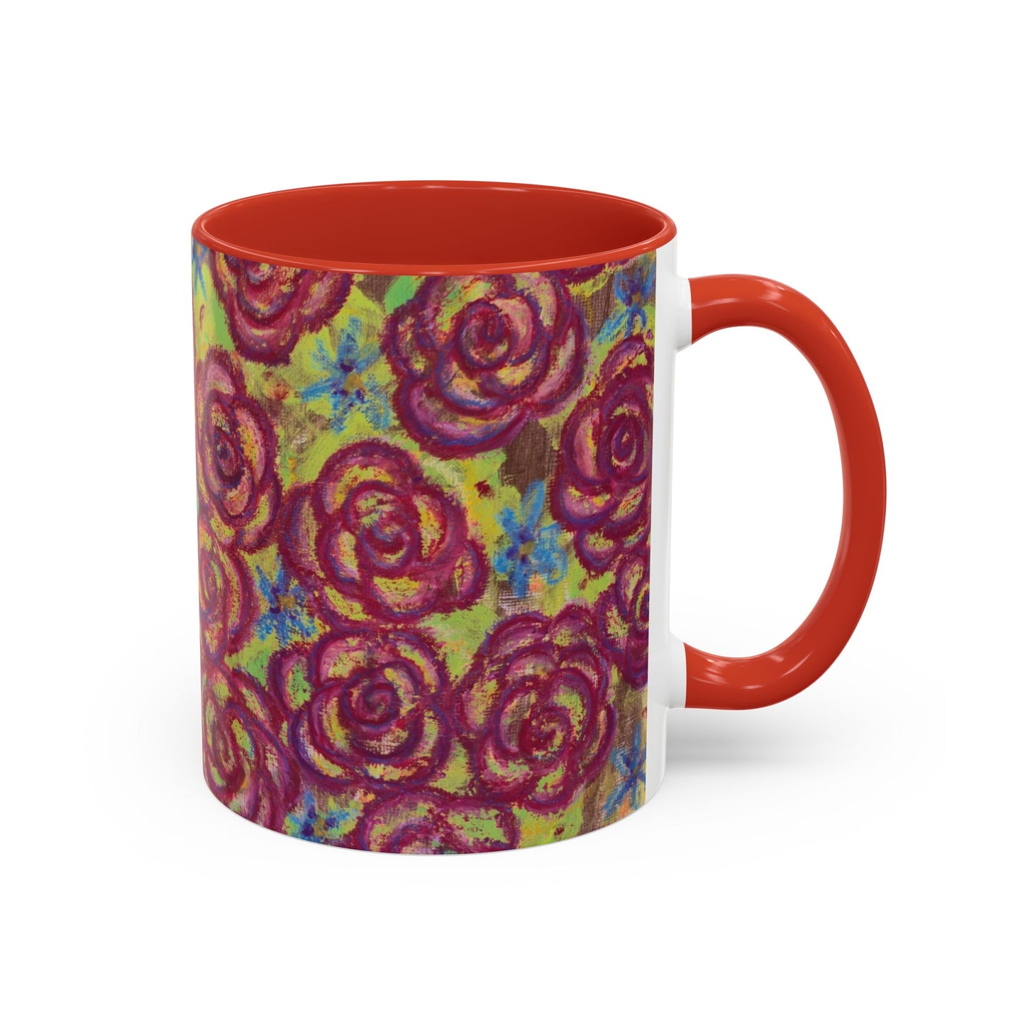 Art Accent Mug - Magenta Roses