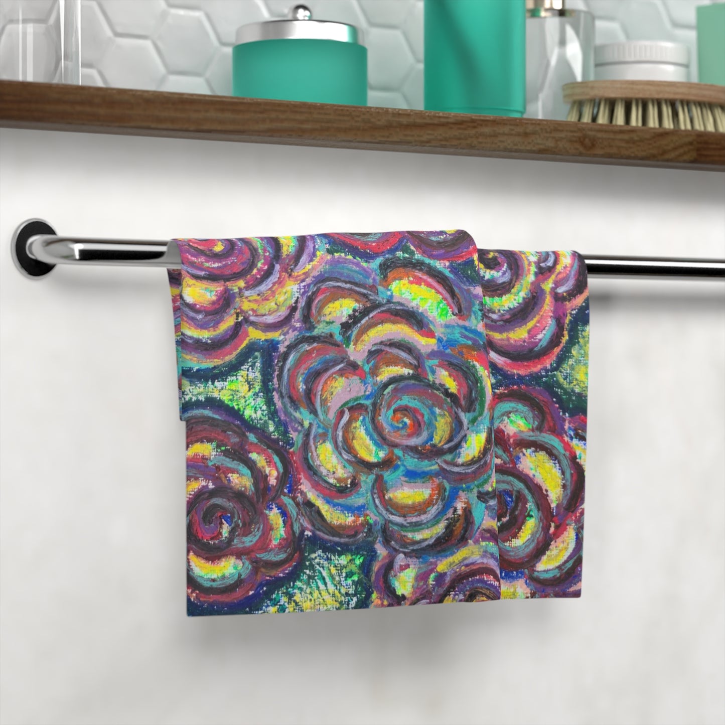 Art Face Towel - Garden Roses