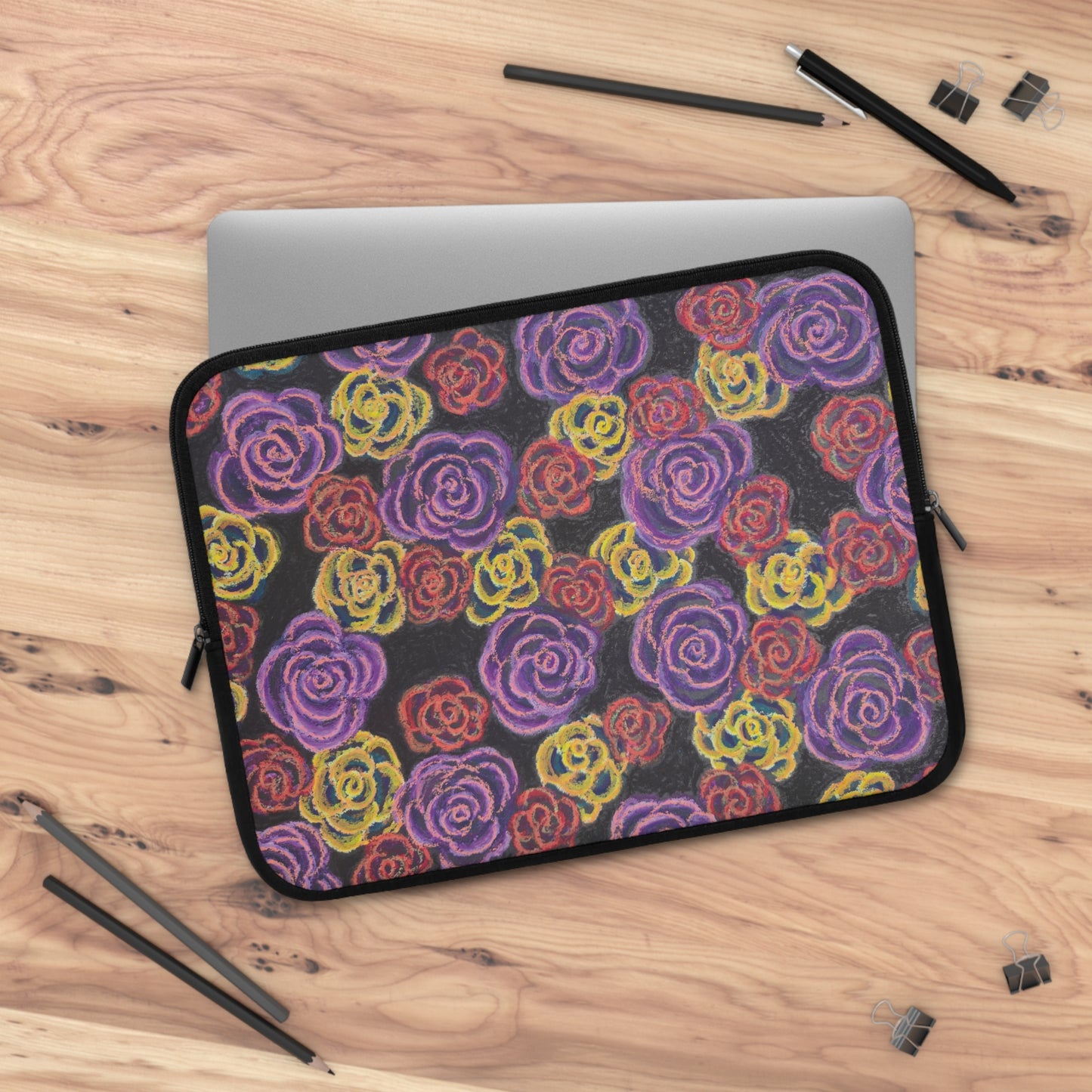 Art Laptop/Tablet Sleeve - Midnight Roses