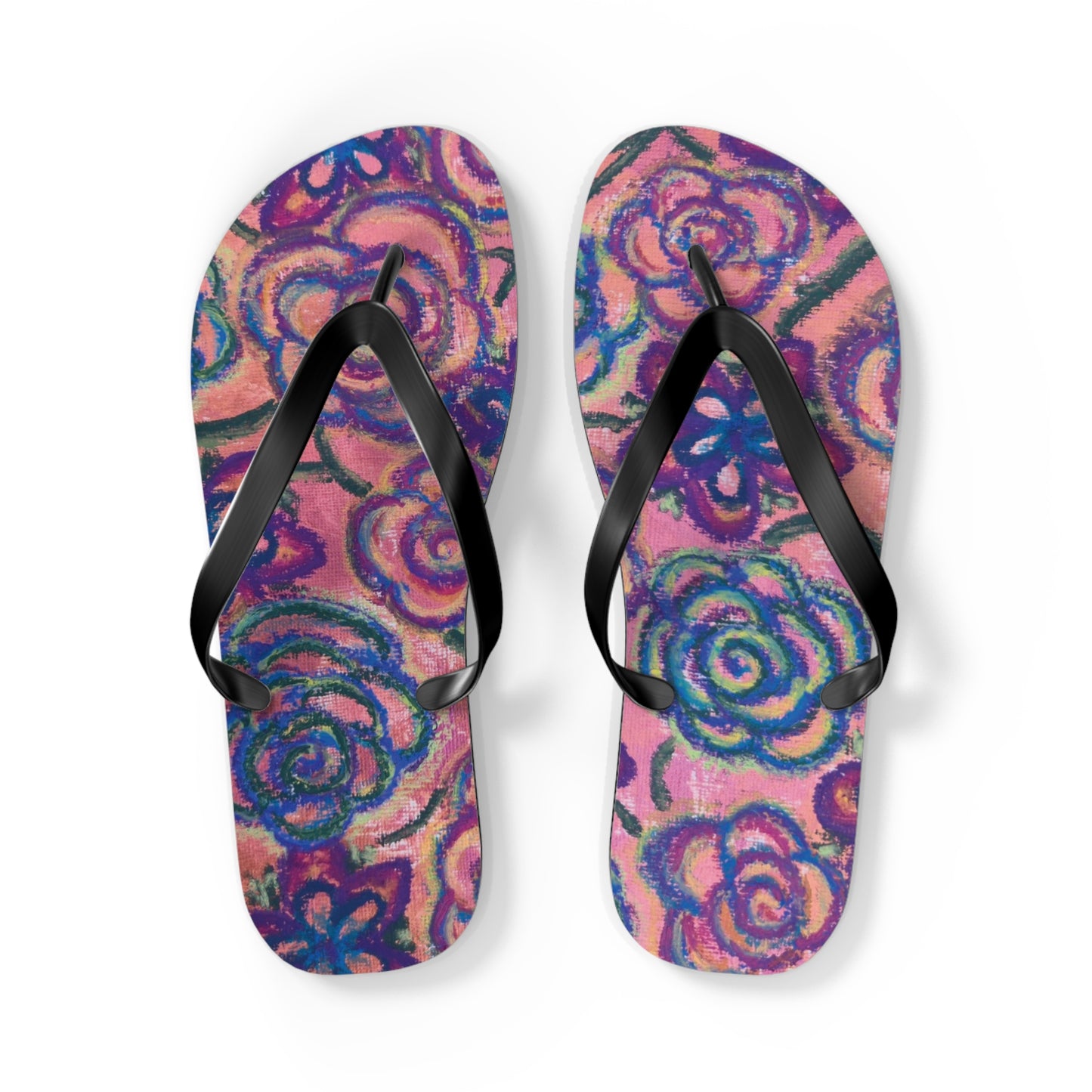 Art Flip Flops - Mystical Roses