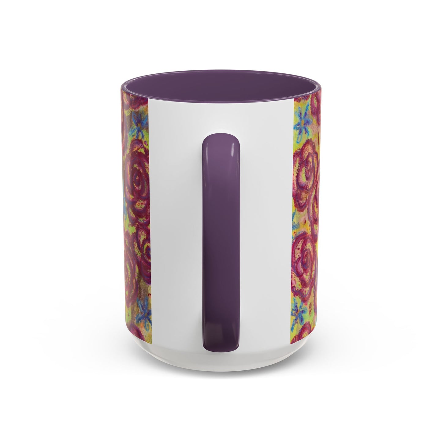 Art Accent Mug - Magenta Roses