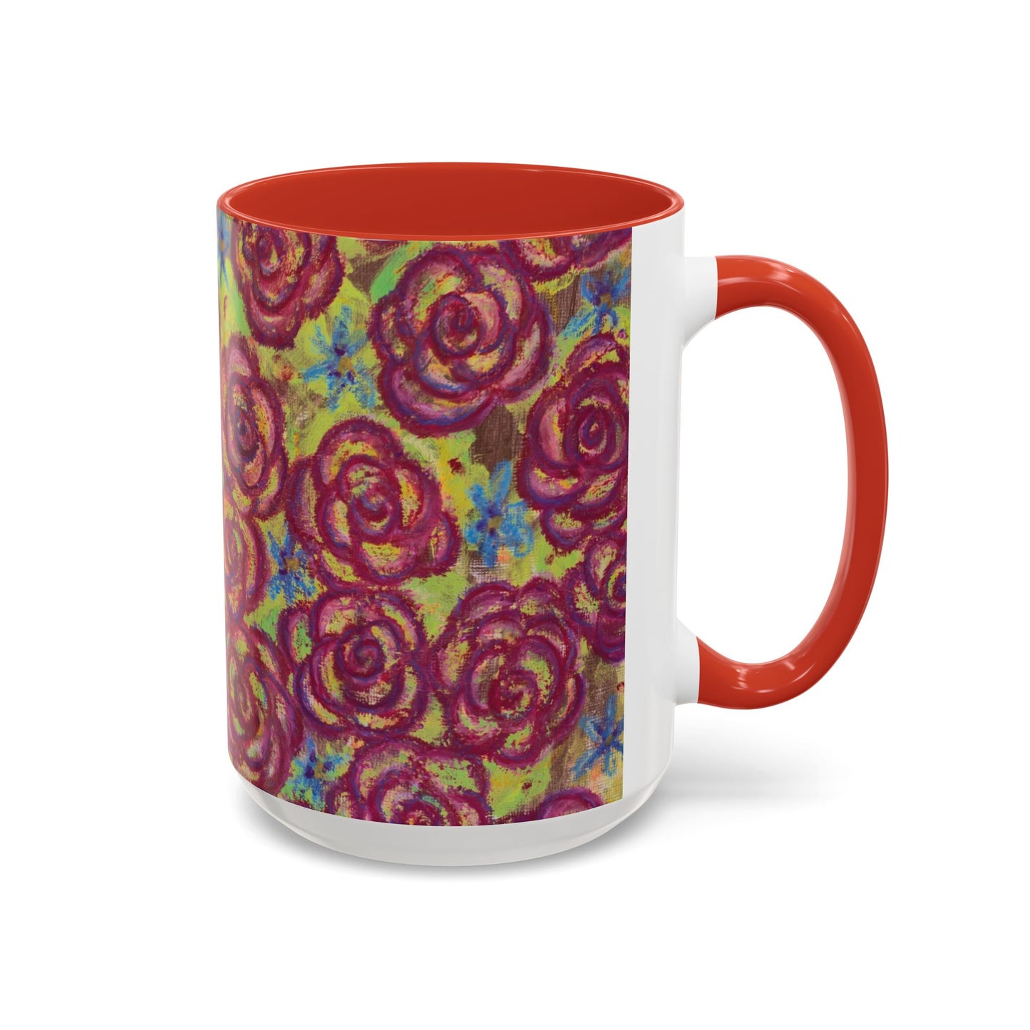 Art Accent Mug - Magenta Roses