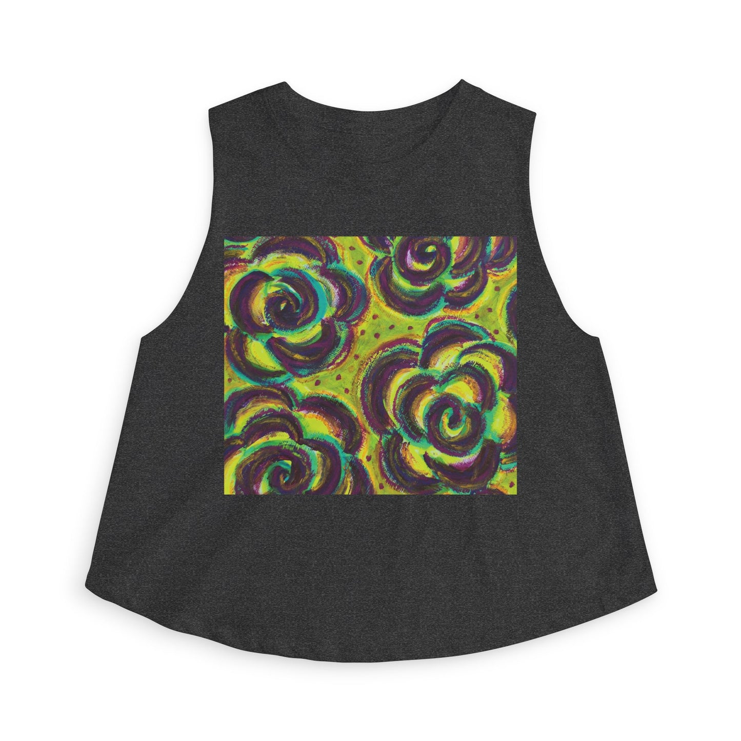 Art Women's Crop Top - Peridot Roses