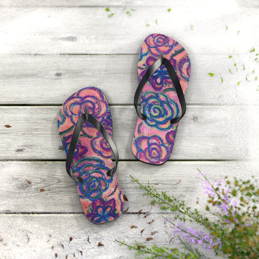 Art Flip Flops - Mystical Roses
