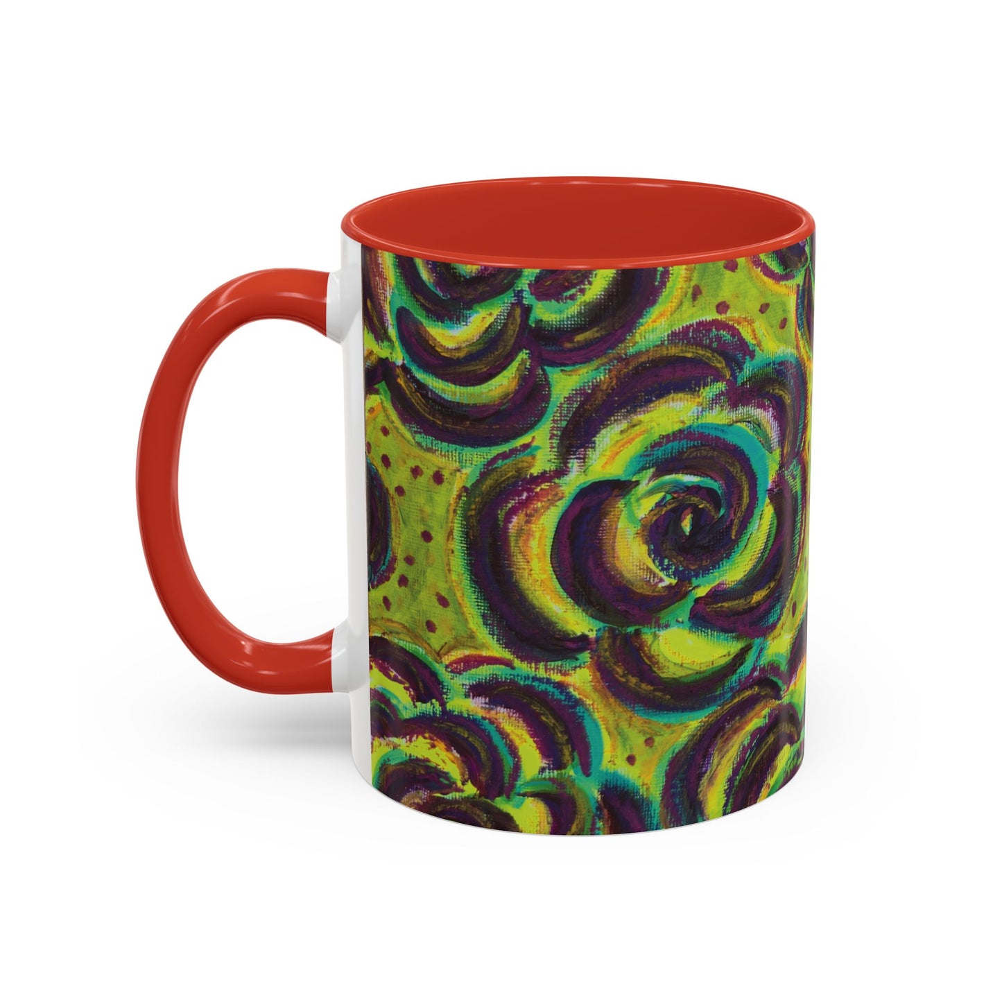Art Accent Mug -  Peridot Roses