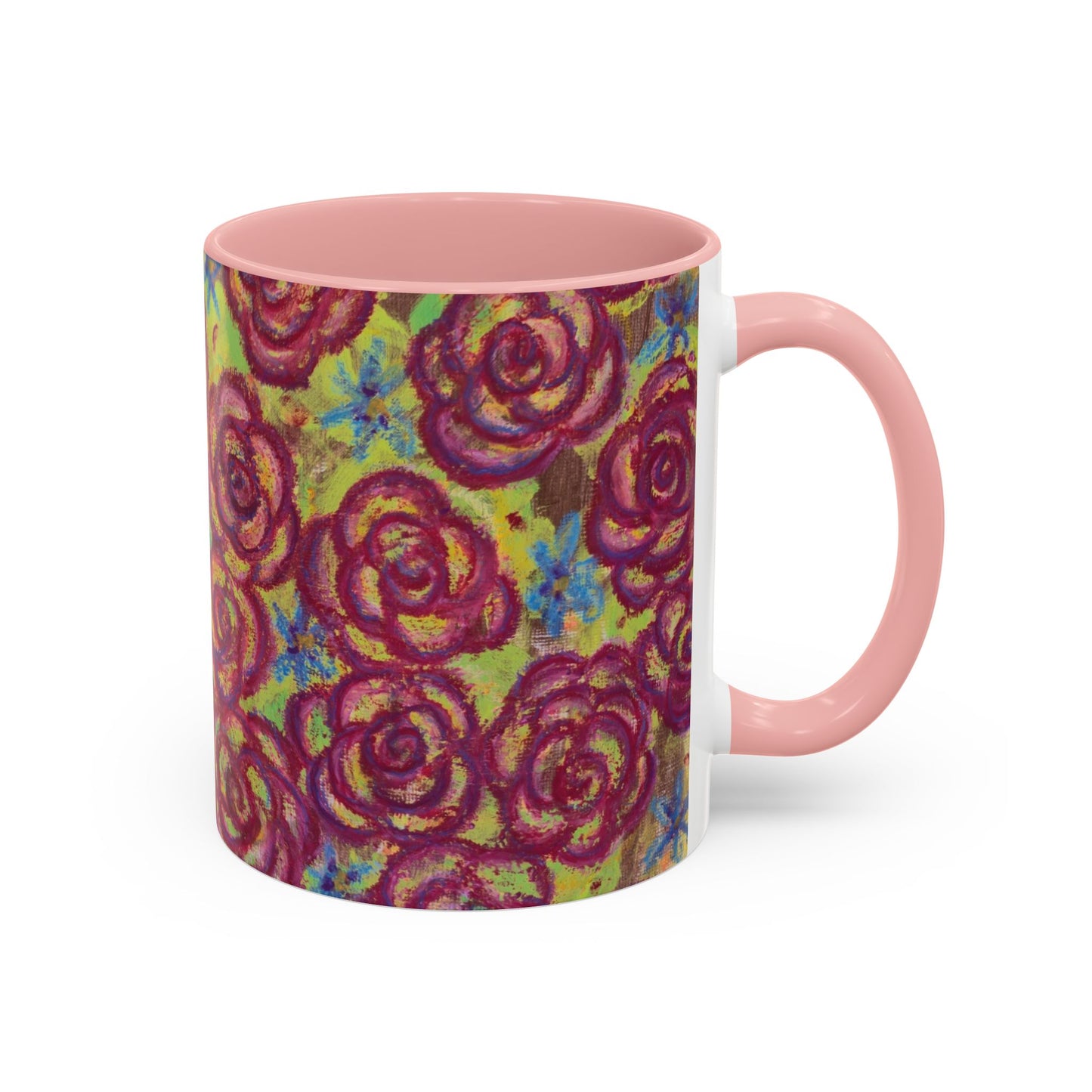 Art Accent Mug - Magenta Roses