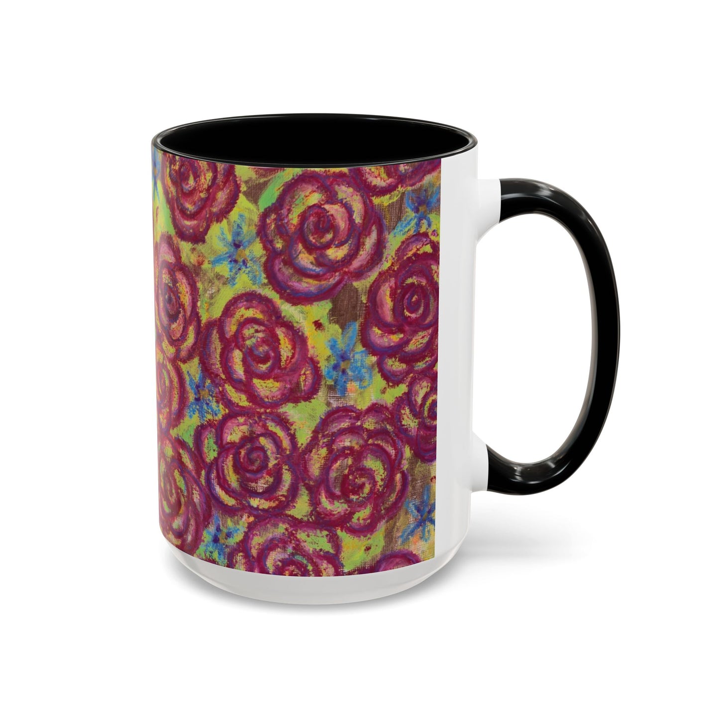 Art Accent Mug - Magenta Roses