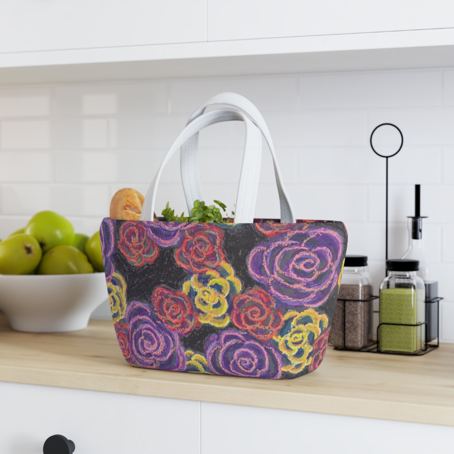 Art Lunch Bag - Midnight Roses